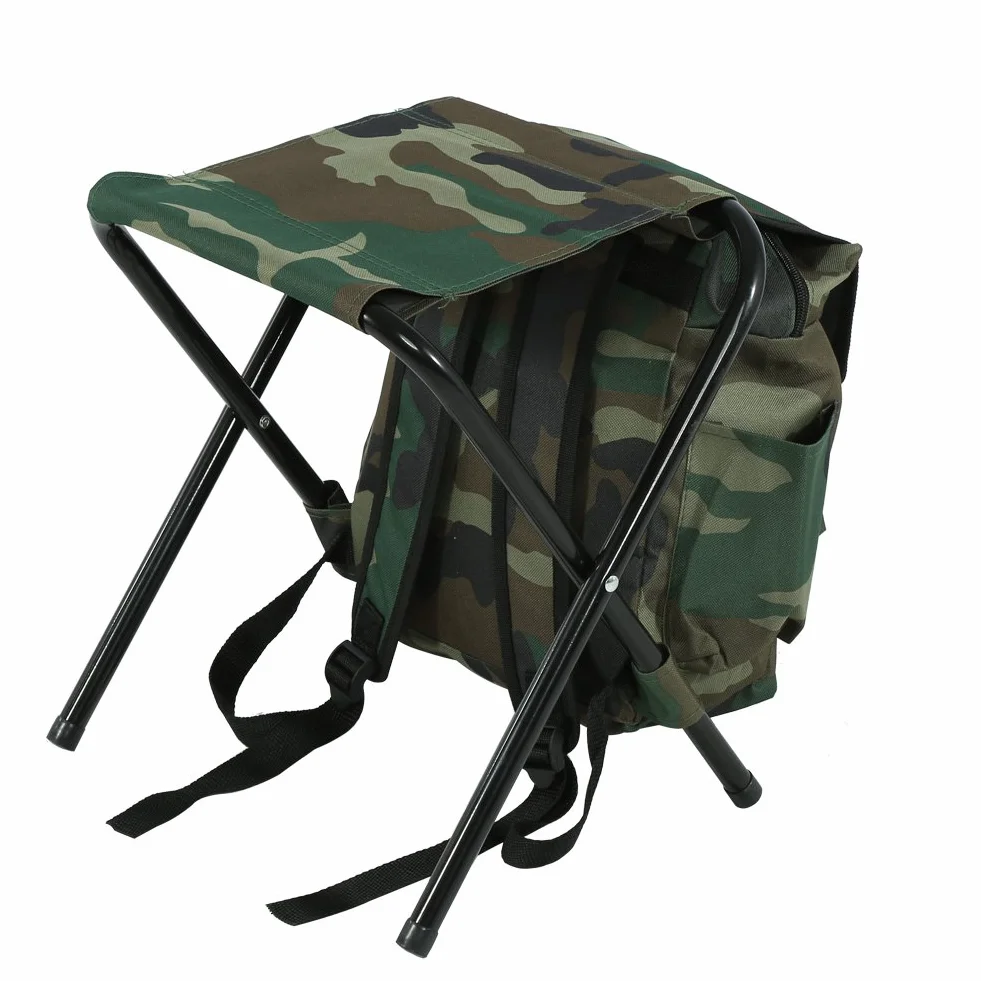 Silla de pesca portátil mochila taburete plegable bolsa camping viaje playa barbacoa