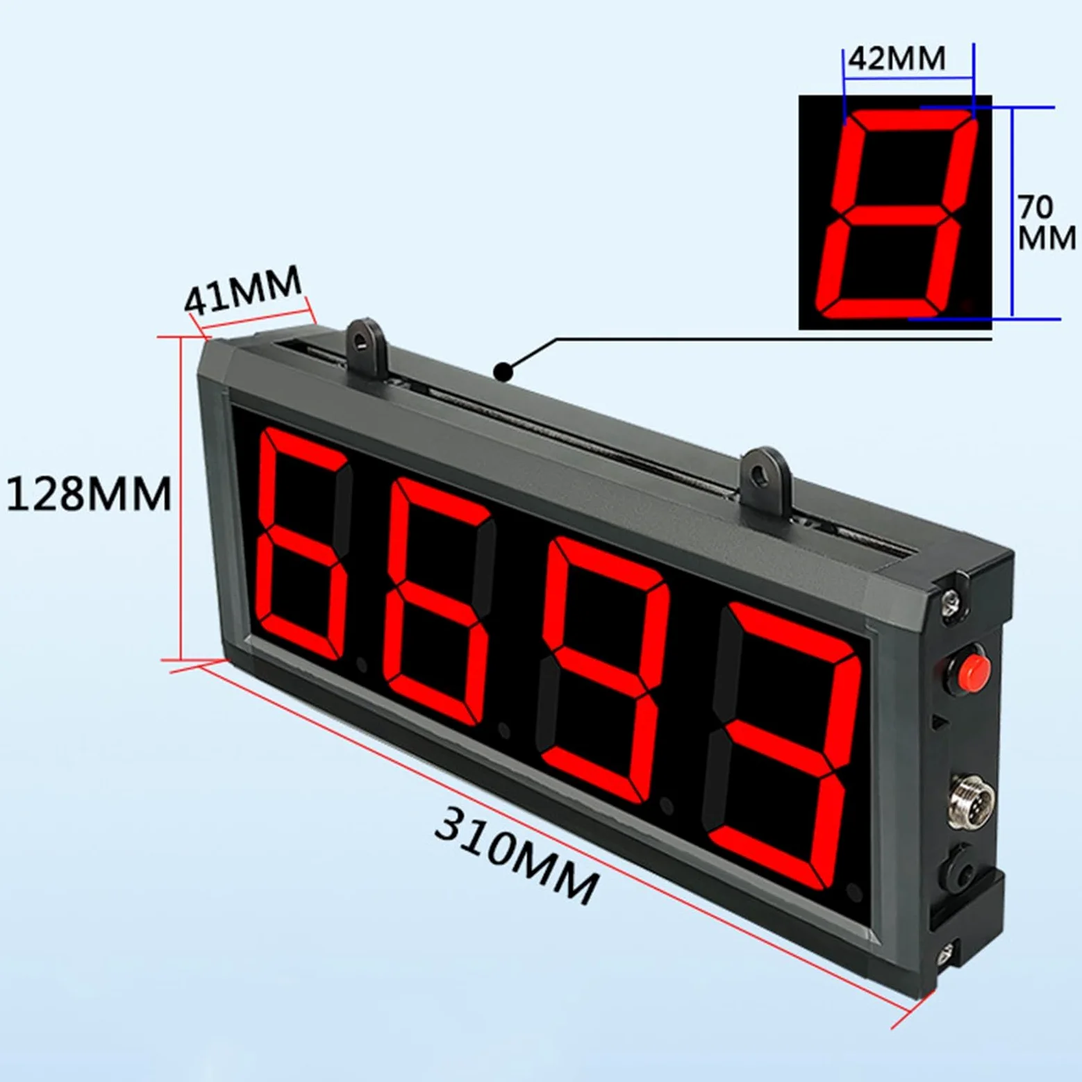 KEhtu Contador Digital LED, Contador Más-Menos De 3 Pulgadas, Contador De Visitantes De hasta 9999 Personas, para Líneas De Montaje, Cintas Transportadoras, Conteo De Flujo De Pasajeros