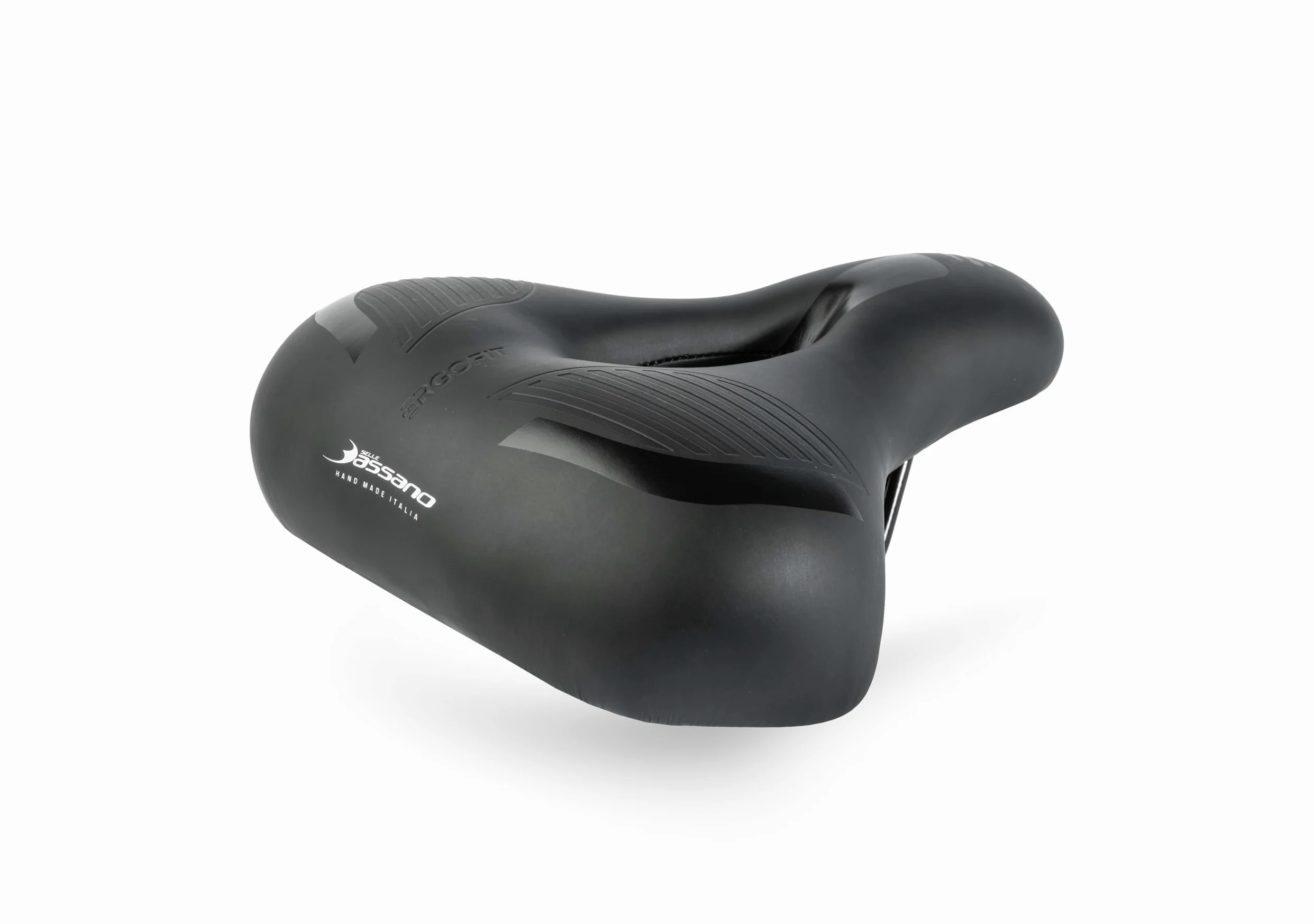 Selle Bassano - Viale Ergofit City XXL SIL Ready, sillín para bicicleta con tecnología Ergofit, cómodo y ergonómico, fabricado en Italia