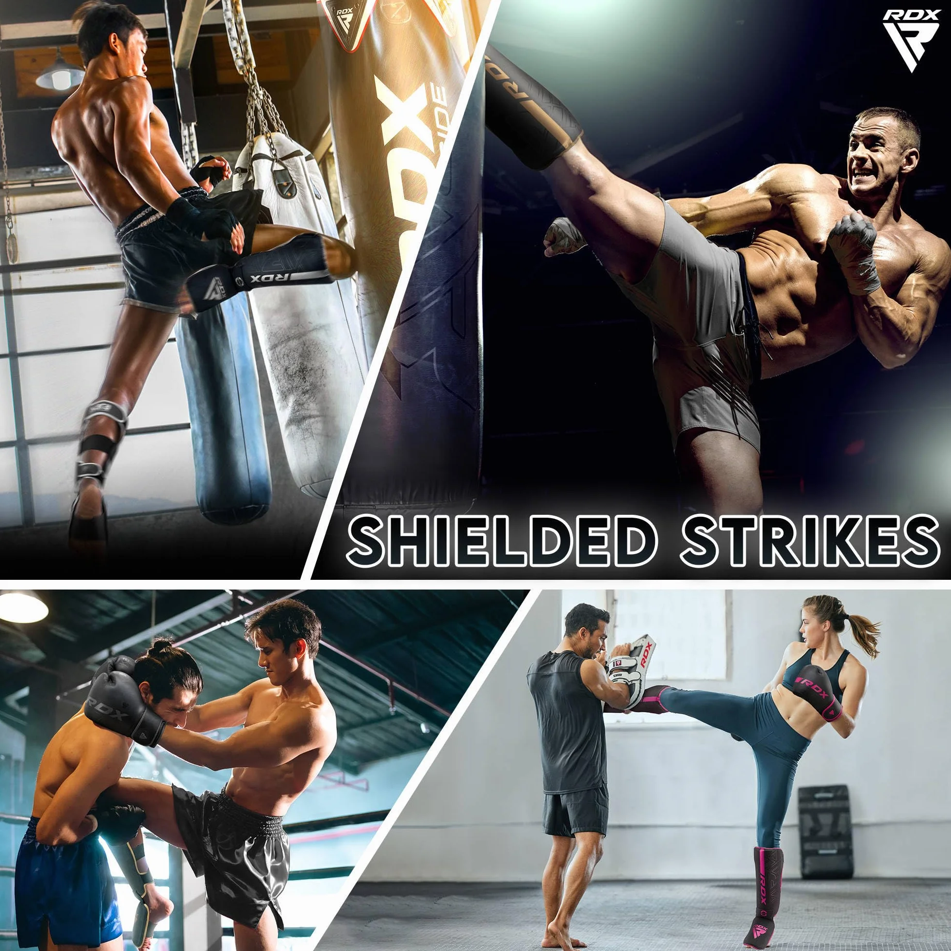 RDX Espinilleras Kick Boxing Muay Thai MMA Protección Maya Hide Cuero Kara Entrenamiento Boxeo