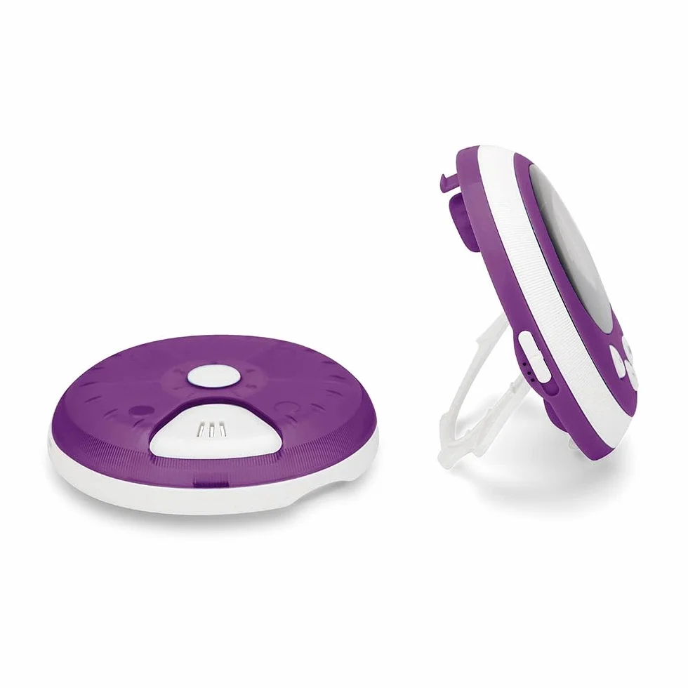 Pastillero con 5 compartimentos y 5 alarmas, color morado