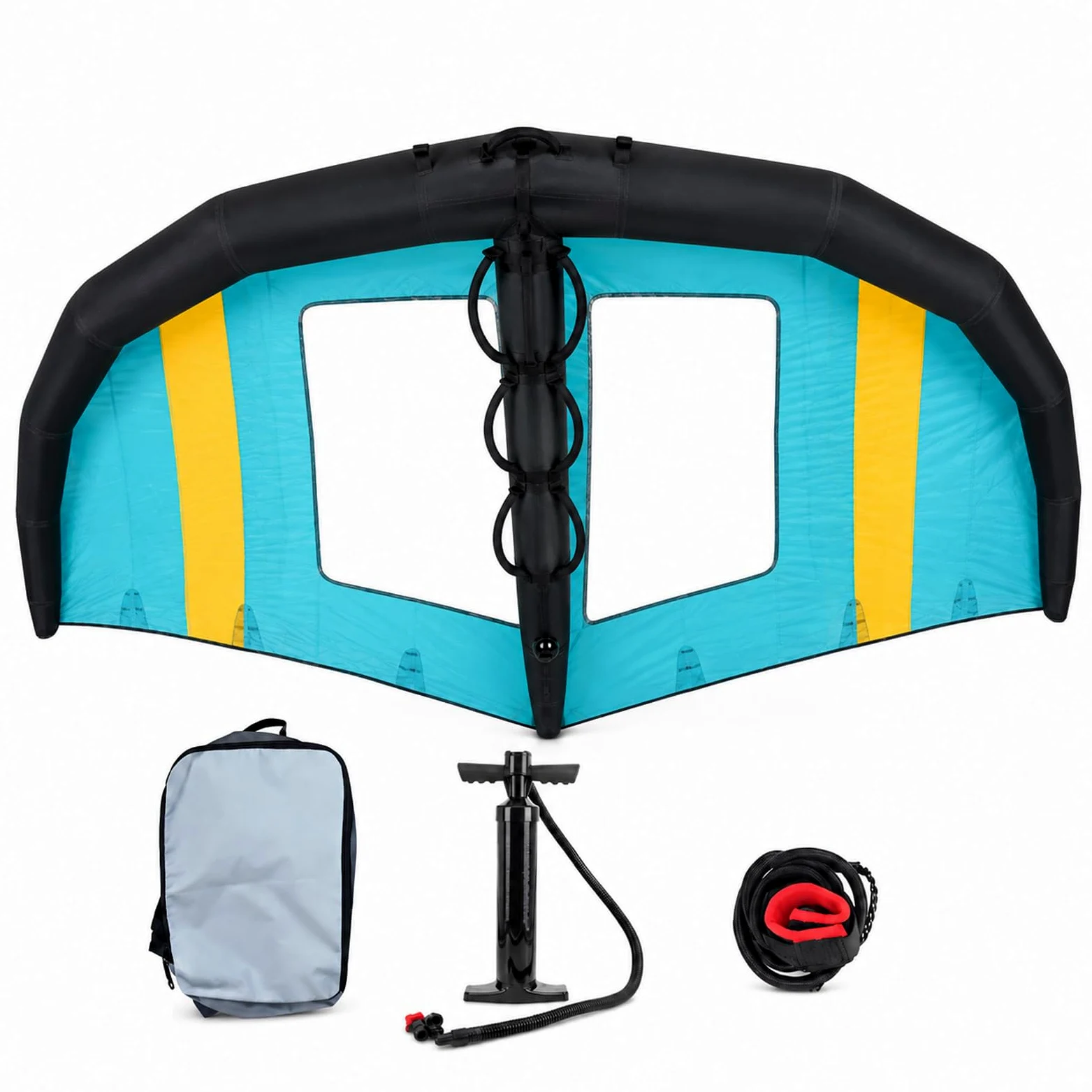 Wingfoil Hinchable Portátil para Adultos y Deportes Acuáticos al Aire Libre | Ventana Transparente, Correa Incluida, Tres Formatos Disponibles, Inflado Gradual y Almacenamiento Compacto