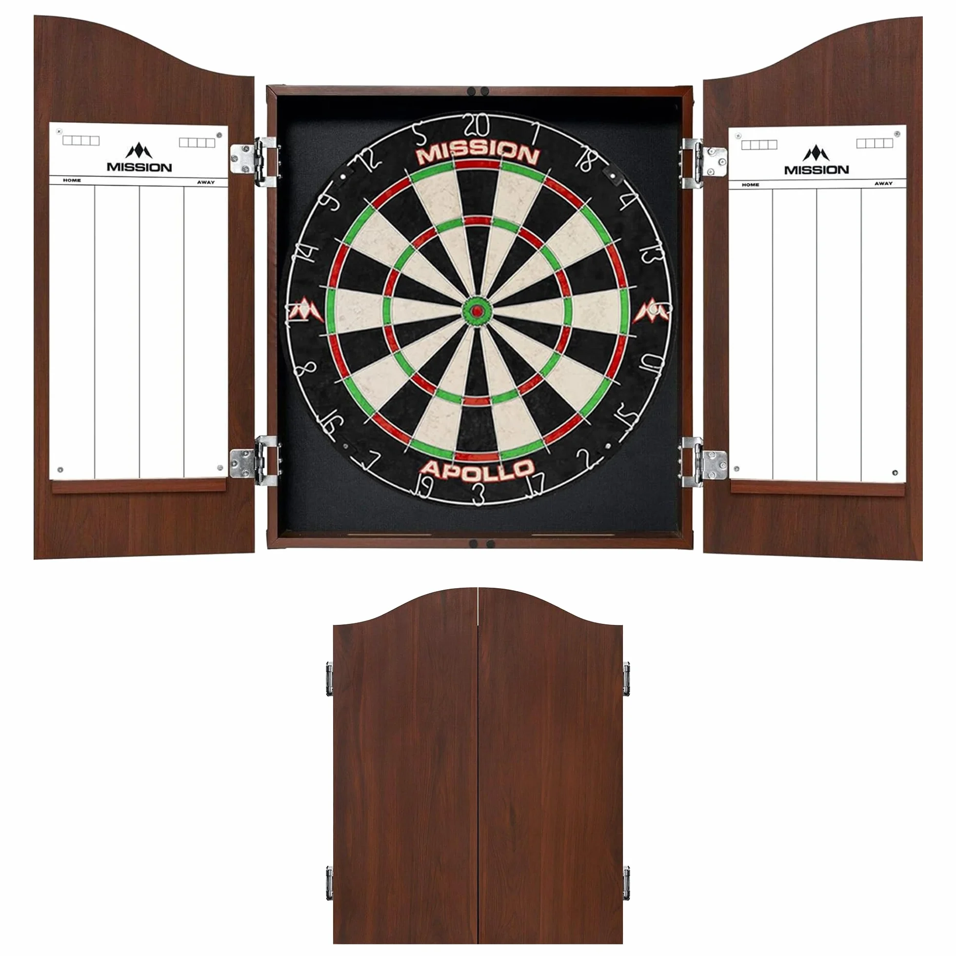 Mission Darts Armario de Diana de Lujo Resistente con marcadores, Color Rojo Sedona (CAB013)