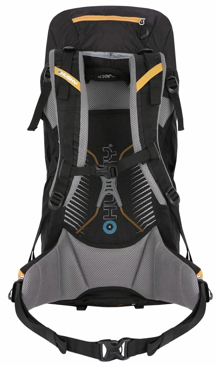 Husky Mochila de 40 l, ligera, resistente e impermeable, con mucho espacio de almacenamiento, sistema de confort y funda para lluvia para senderismo, senderismo y viajes, Negro , 40L, Para exteriores