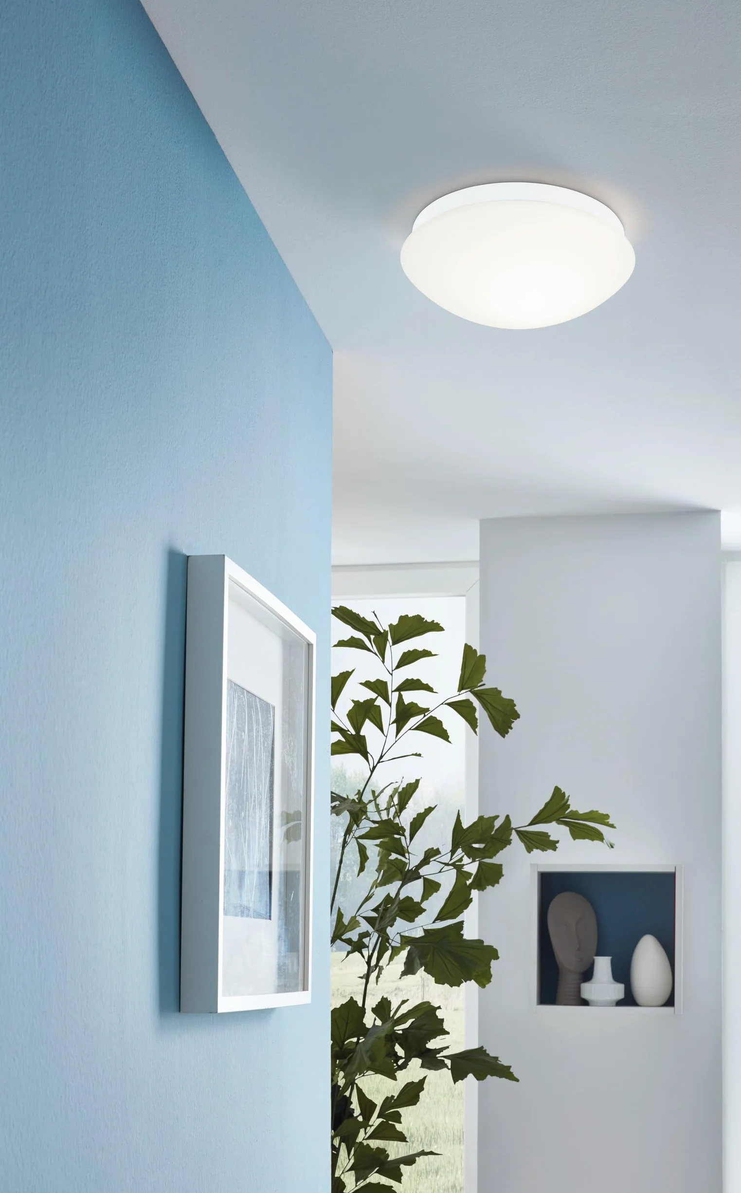 Eglo Lámpara de techo Bari-M con sensor de movimiento y luz diurna, IP44, E27