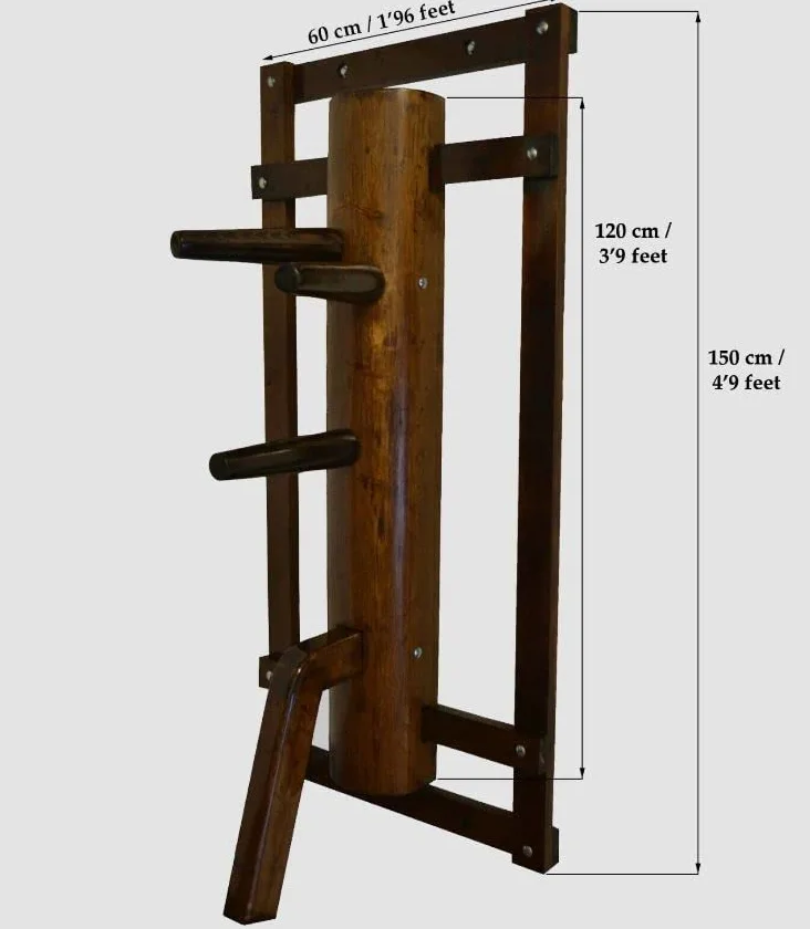 Wooden Dummy Wing Chun with Frame with Leg