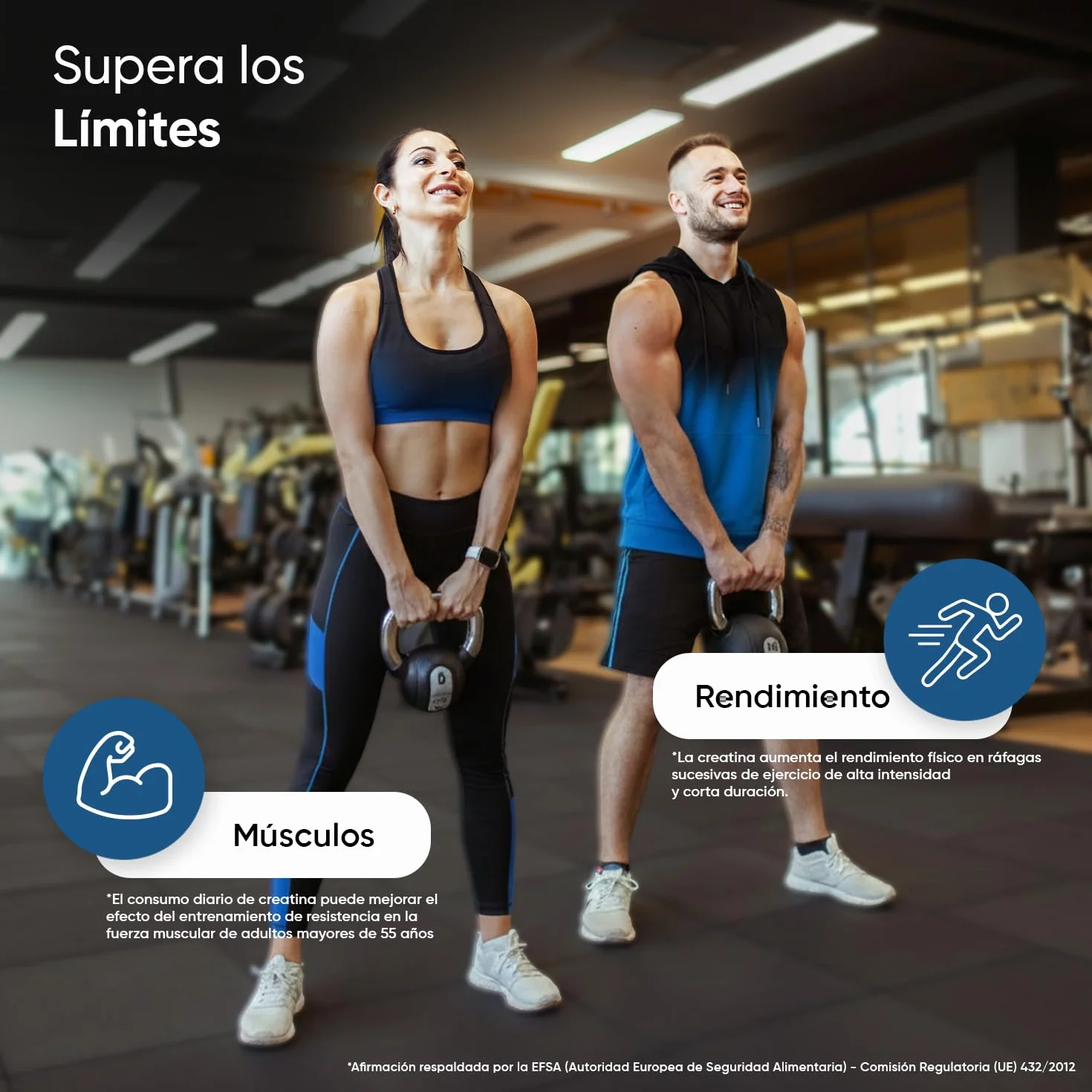 Creatina Monohidratada 3000mg 270 Comprimidos 3 Meses Suplemento Deportivo Vegano Sin OGM