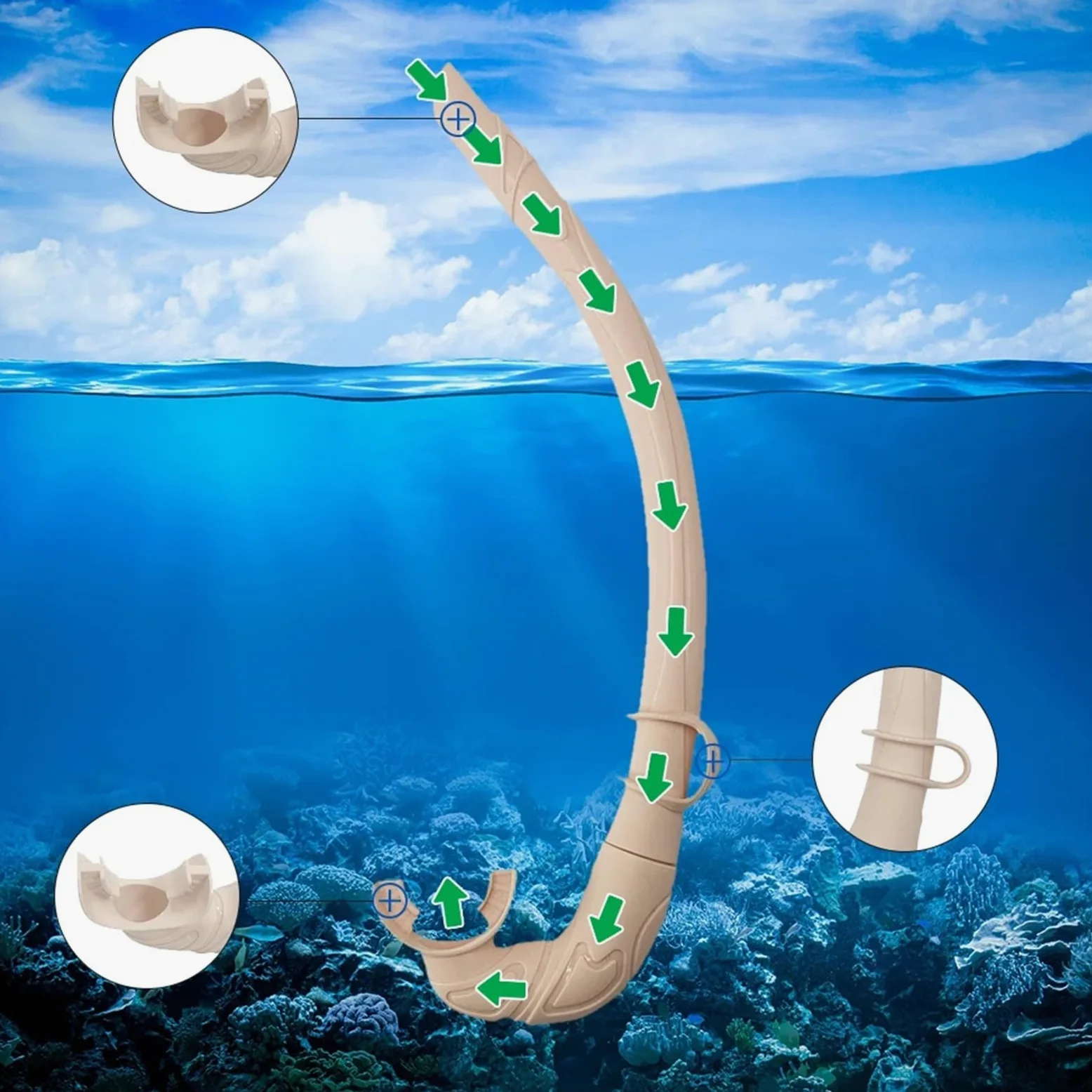 Buceo Máscara de Snorkel Espejo Facial antivaho para esnórquel de 180°, máscara de Buceo en Aguas Profundas, Gafas de Buceo con Tubo respiratorio(Pink)