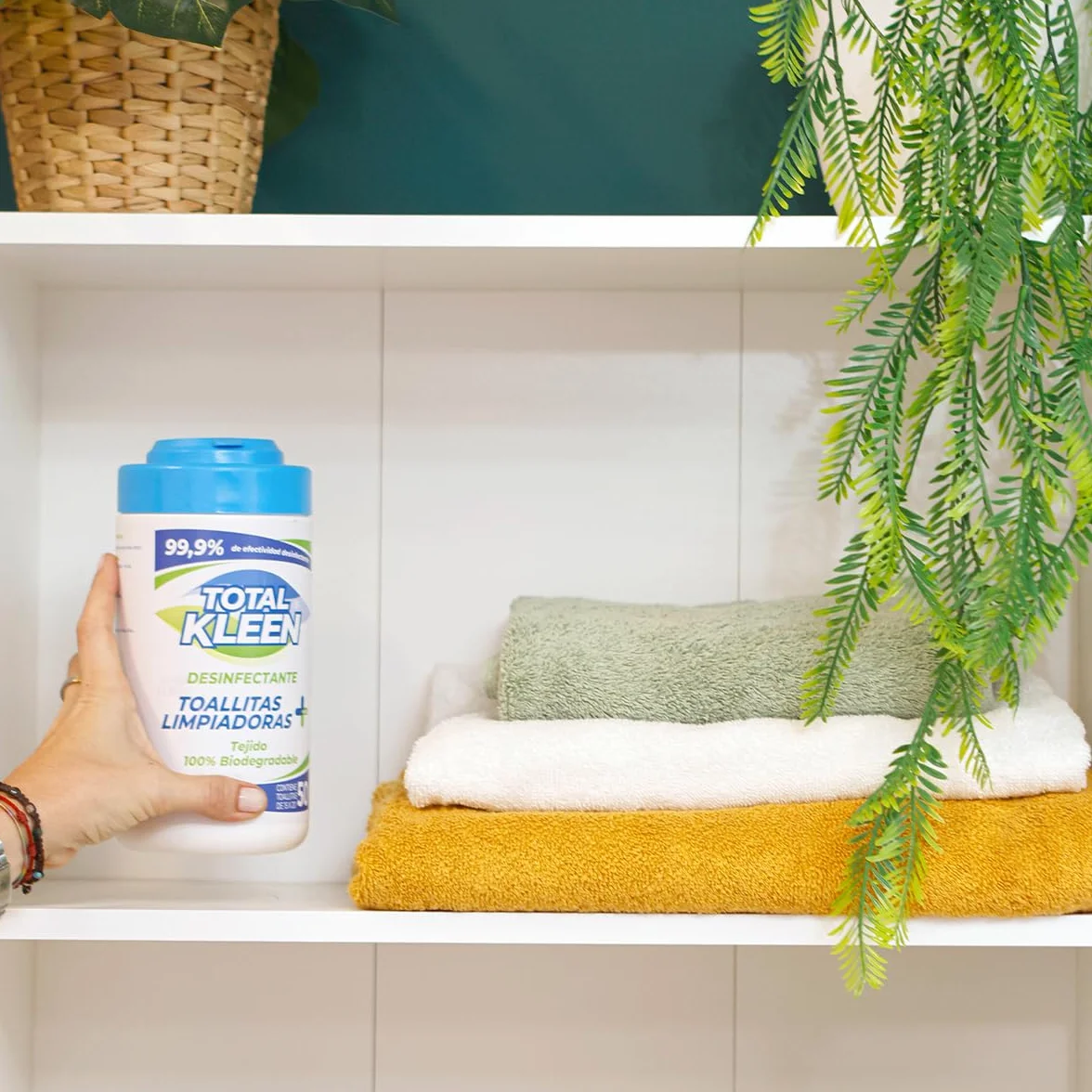 Total Kleen Toallitas de limpieza multiusos biodegradables 100 unidades desinfectantes