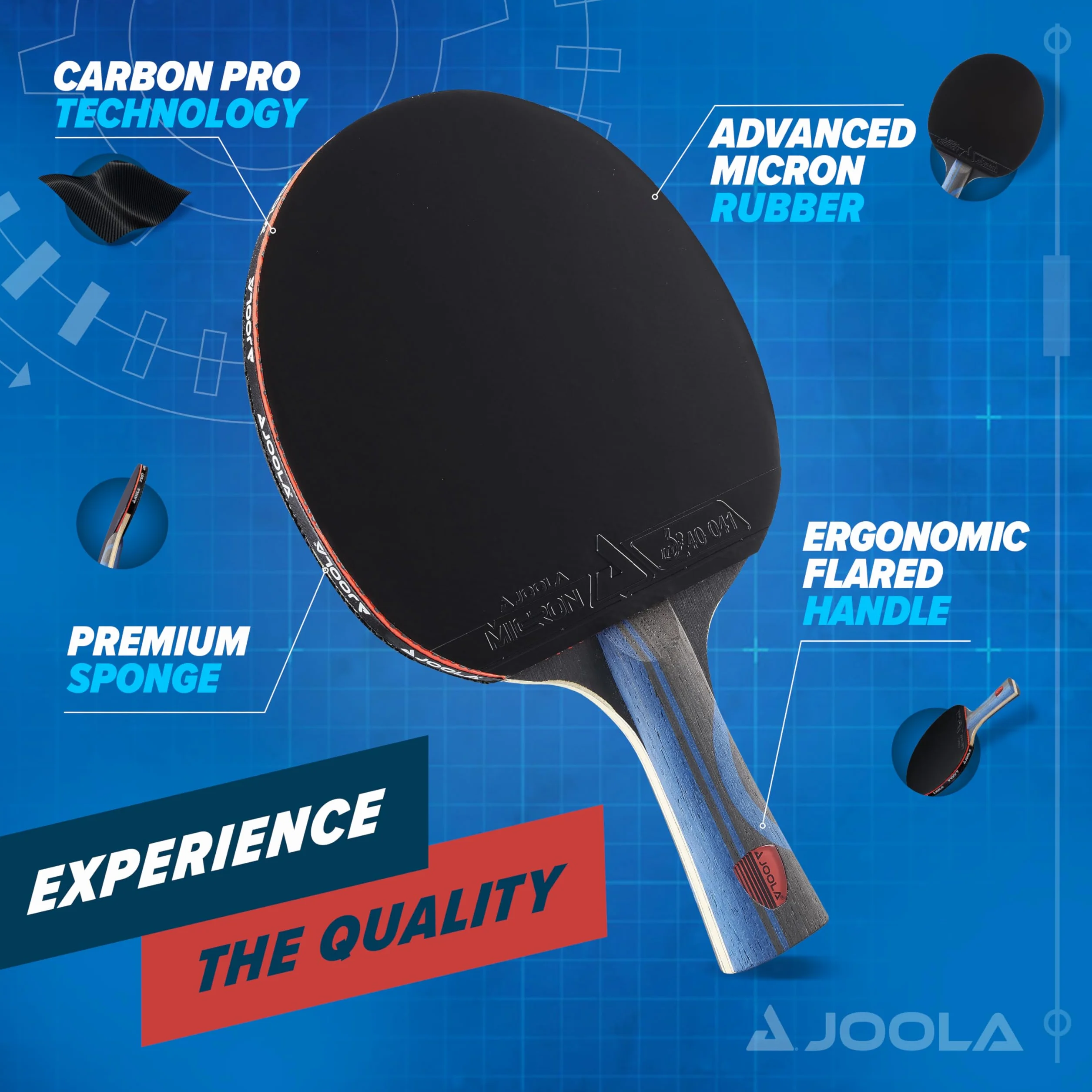 JOOLA Infinity Edge - Pala de Ping Pong de Rendimiento para torneos