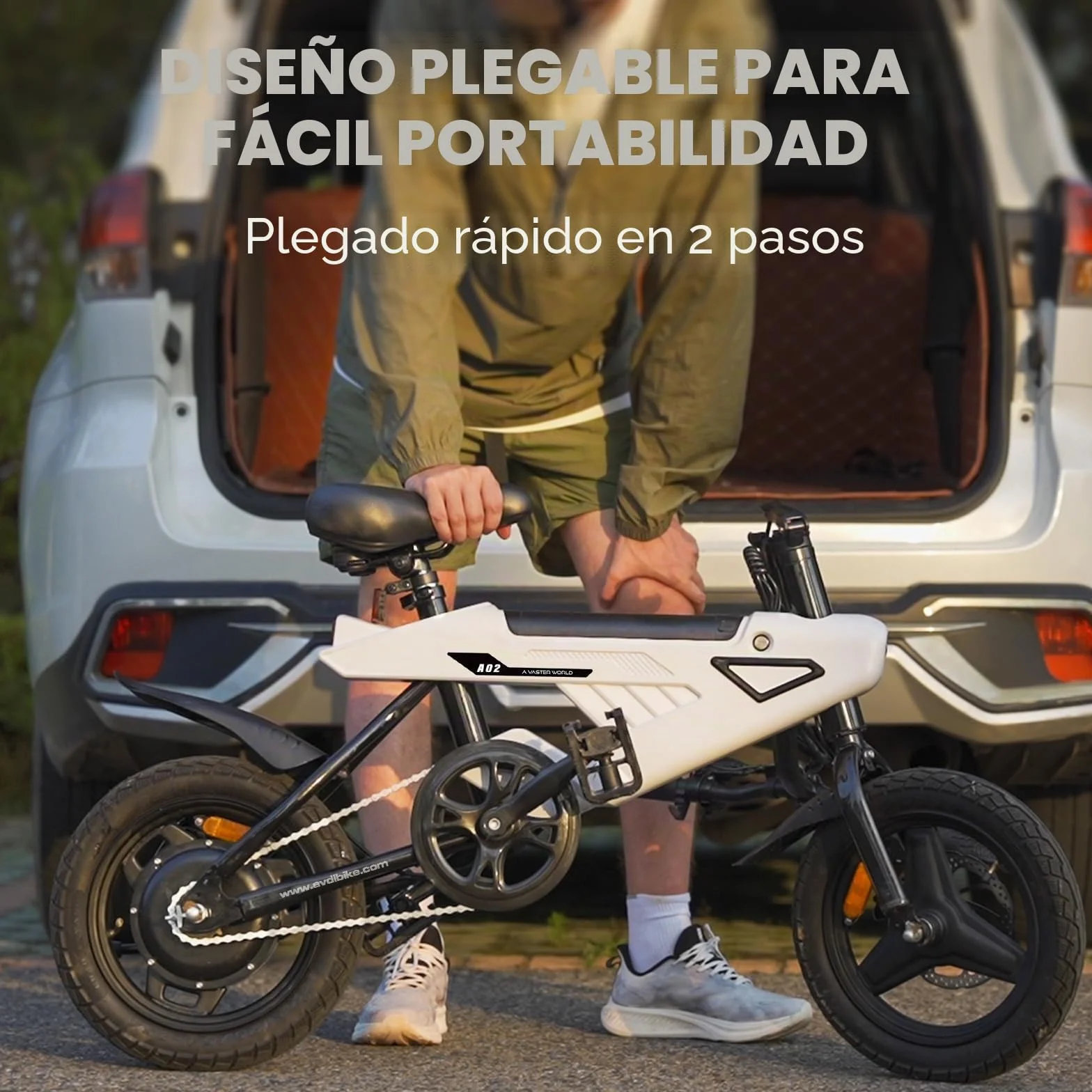 Bicicleta eléctrica Plegable de 14", E Bike 250W con Asistencia de Pedal, batería de 10,4Ah/36V, para Adolescentes y Adultos Bicicleta eléctrica de Ciudad, 3 Modos