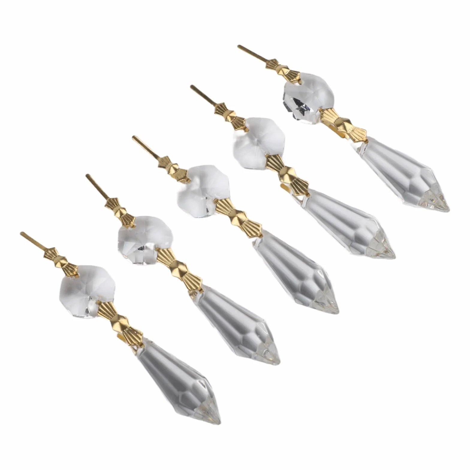 Lámpara de araña transparente de lágrima 20 piezas con clips colgantes