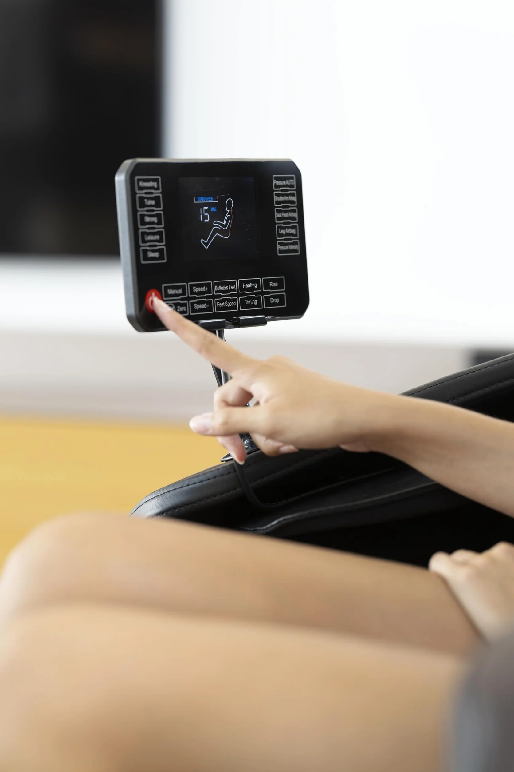 Sillón de Masaje Eléctrico Gravedad Cero 3 Niveles Bluetooth Música Presoterapia Calor Control Digital Reclinable Polipiel Metal