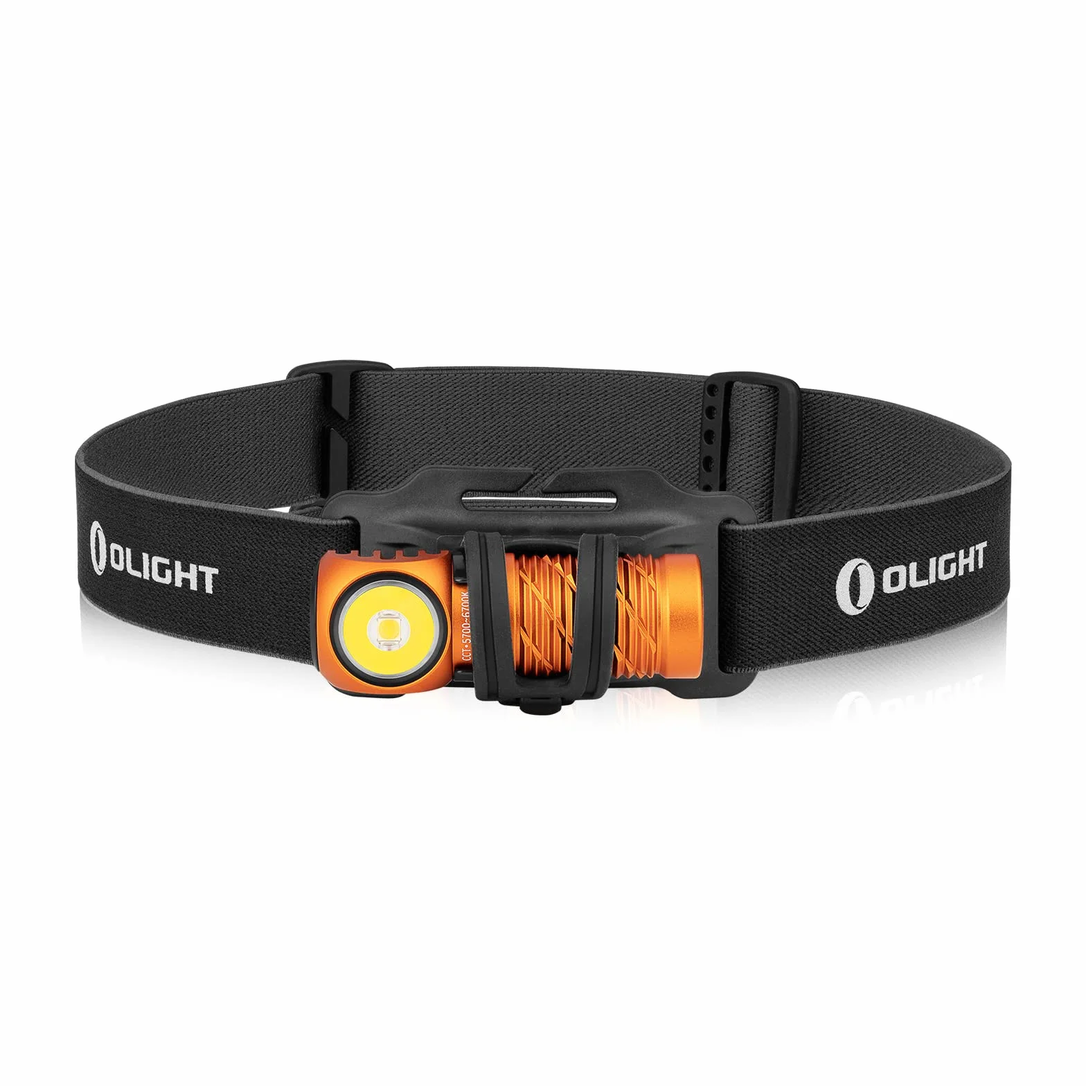 OLIGHT Perun 2 Mini Linterna Frontal USB Recargable 1100 Lumens 10 Días Máx | Cabeza Frontal LED Alta Potencia Luz Blanco y Rojo Regulable, 150 Metros, Impermeable IPX8, Carpfishing, Camping, Naranja