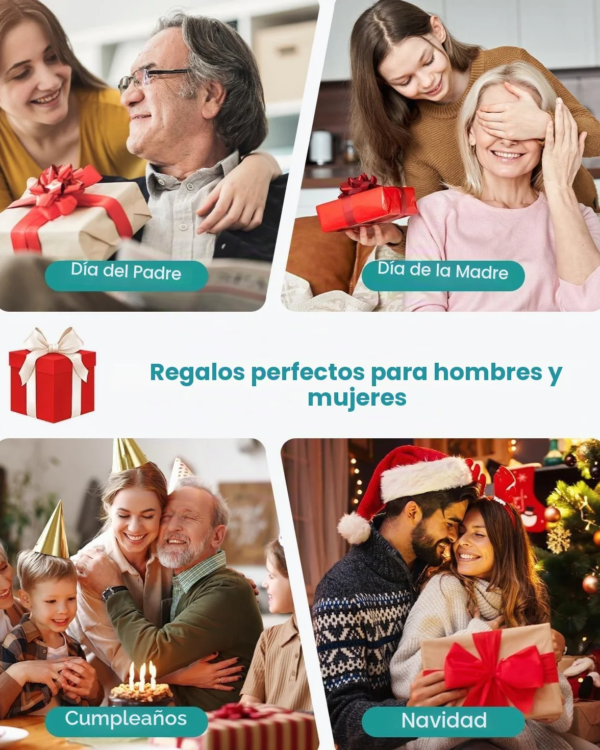 Nekteck Masajeador de Pies con Calor, Shiatsu, Amasado Profundo, Compresión de Aire, Negro