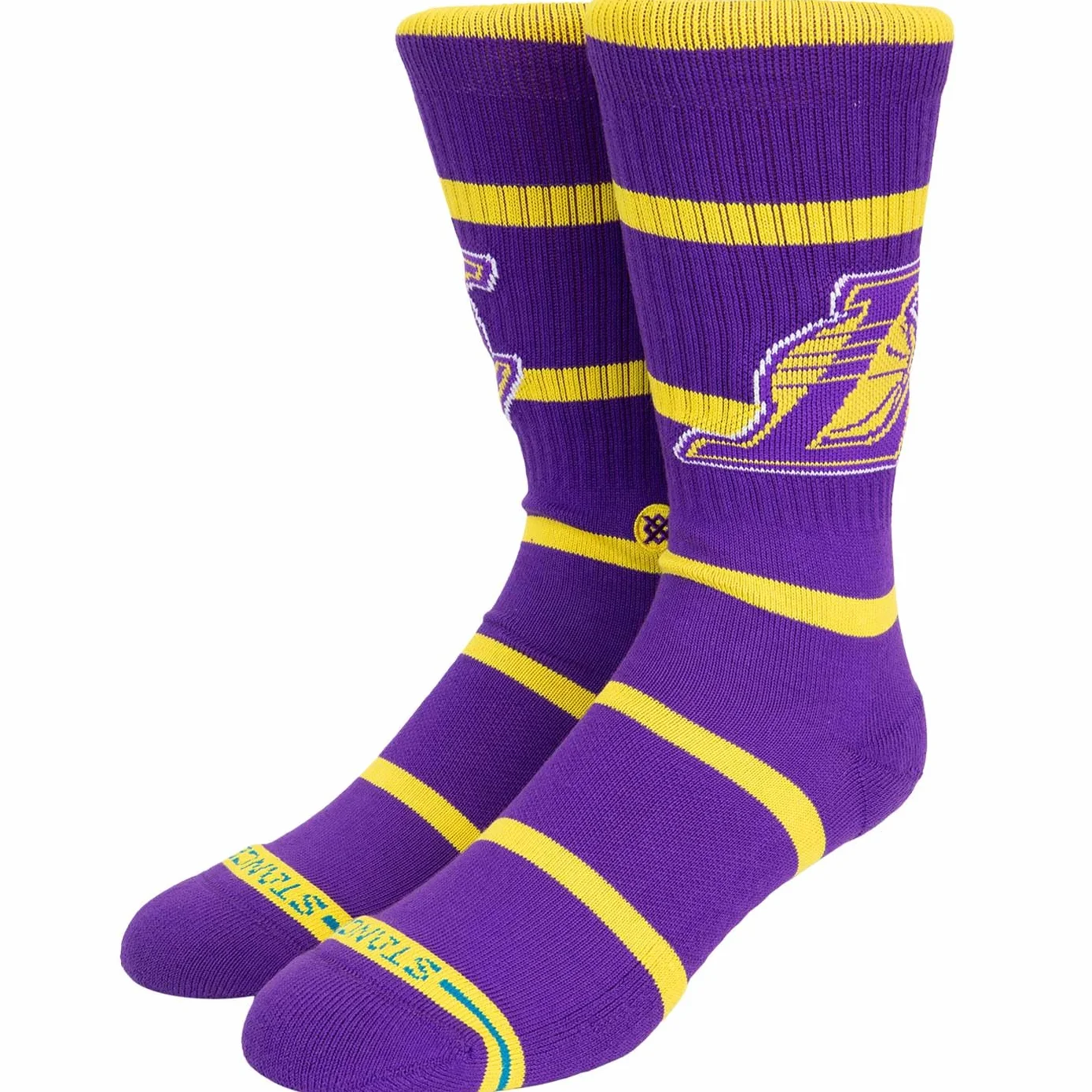 Stance NBA Prep Los Angeles Lakers Calcetines (talla EU 43-47), morado, 43-47