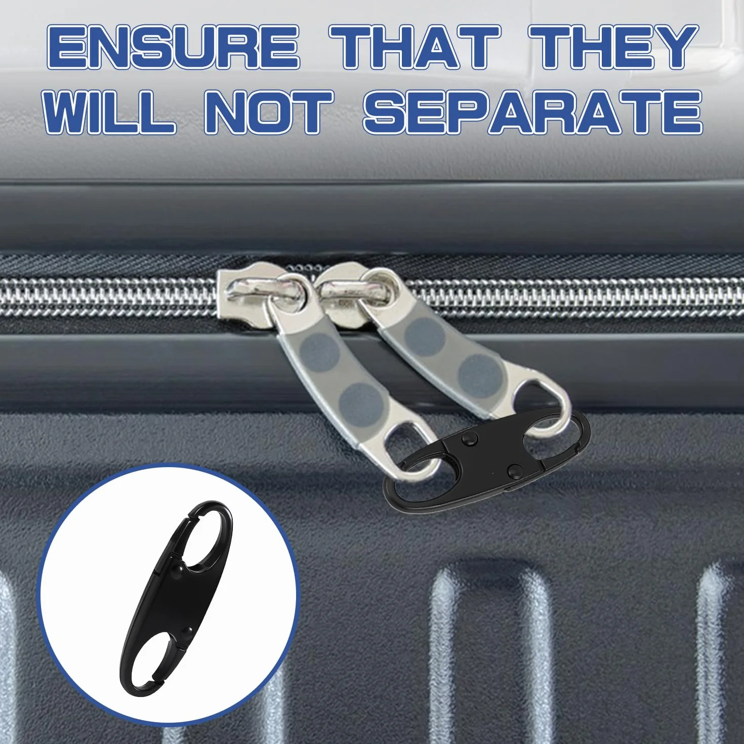 Paquete de 8 Clips con Cremallera pequeños en Forma de S | Mini mosquetón antirrobo de Doble Cara para Bloqueo de Cremalleras de Mochilas, Camping, Pesca, Viajes y Deportes al Aire Libre