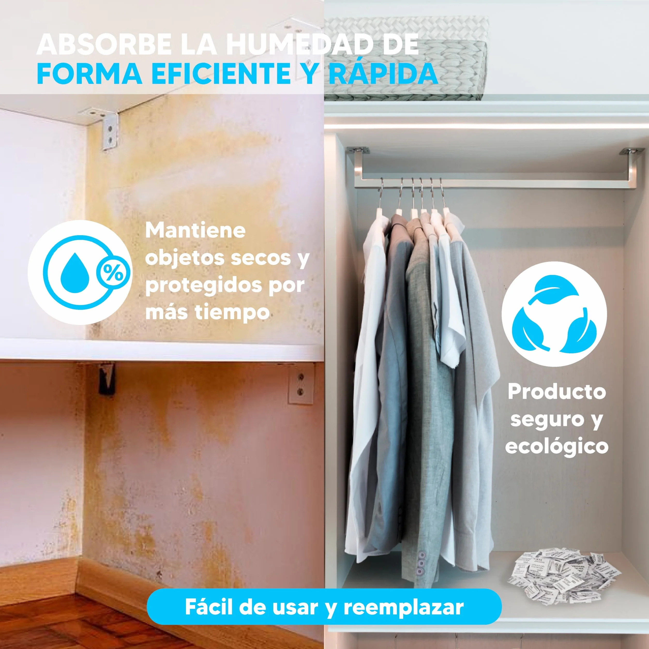 AURETS 150 Bolsas de Gel Antihumedad Sílica Gel para Armarios Zapatos Electrónica