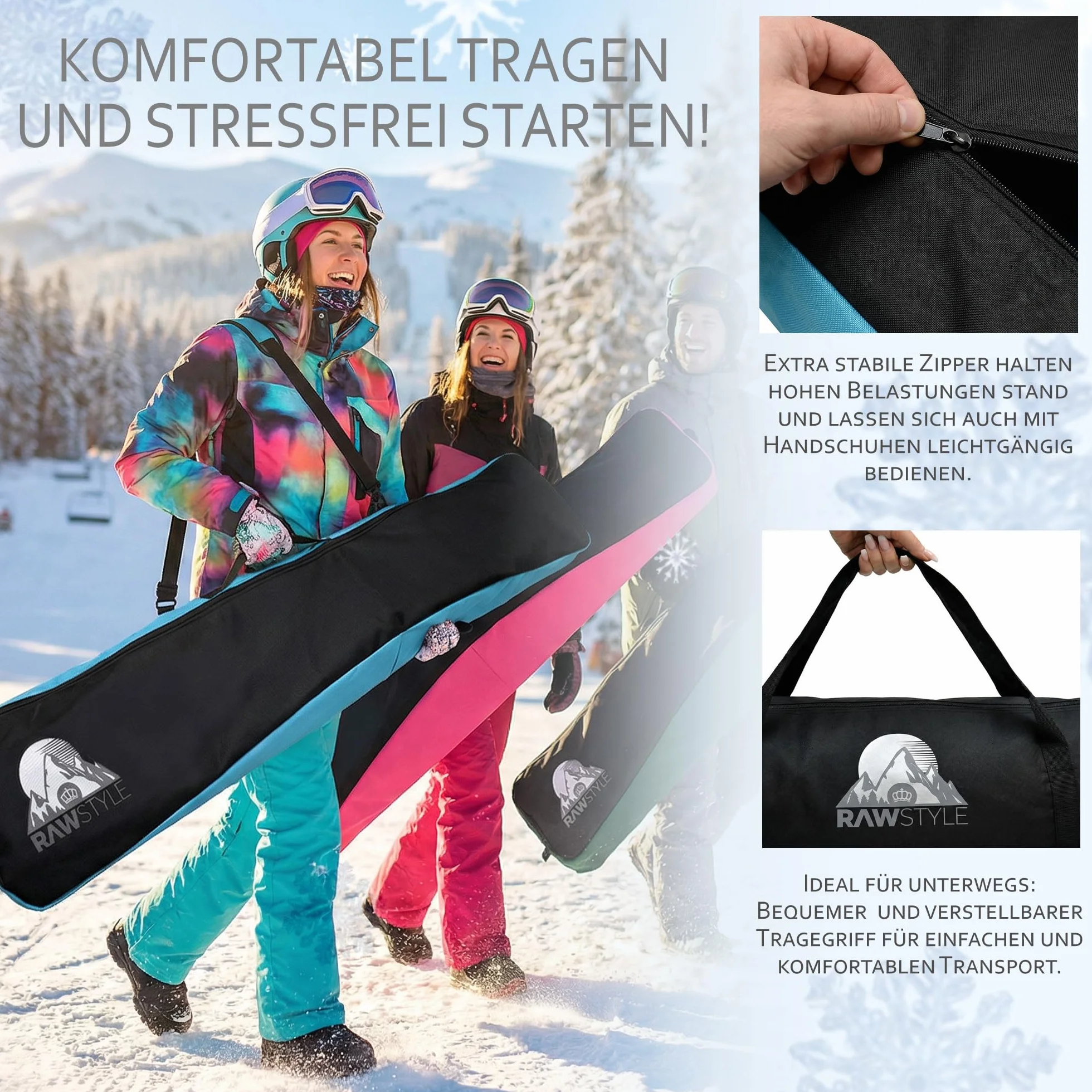Rawstyle Bolsa para snowboard 170 cm XXL