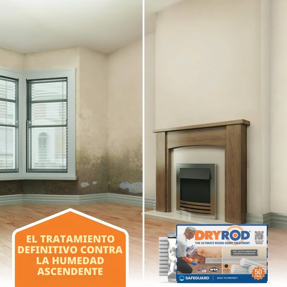 Dryrod Barritas Hidrófugas Antihumedad – Tratamiento Contra la Humedad por Capilaridad en Pared – Caja de 10