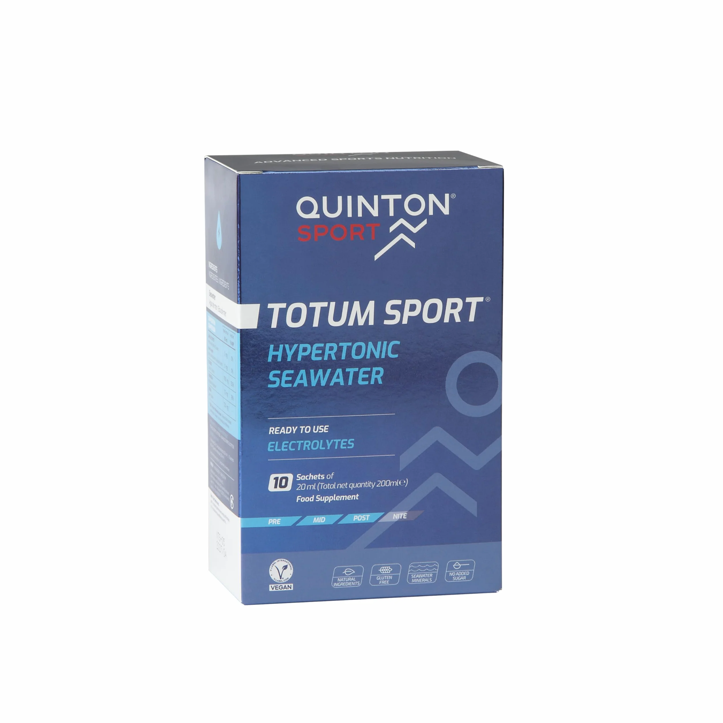 Quinton Sport Totum Sport Bebida Hipertónica Natural con Electrolitos Agua de Mar Hidratación Recuperación Muscular 10 Sticks