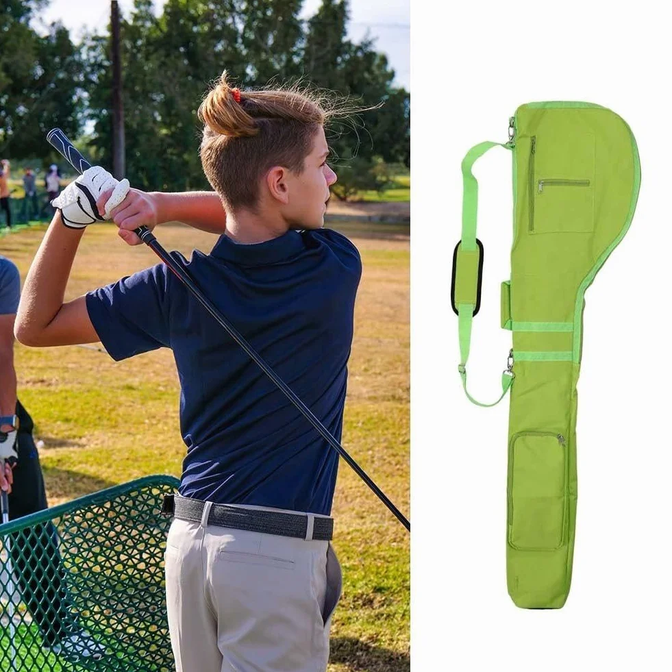 Hrippy Bolso De Transporte De Golf Bolso De Club De Golf Plegable Bolso De Viaje De Golf con Cremallera con Bolsas De Golf Nylon Bolso De Entrenamiento De Golf Ajustable
