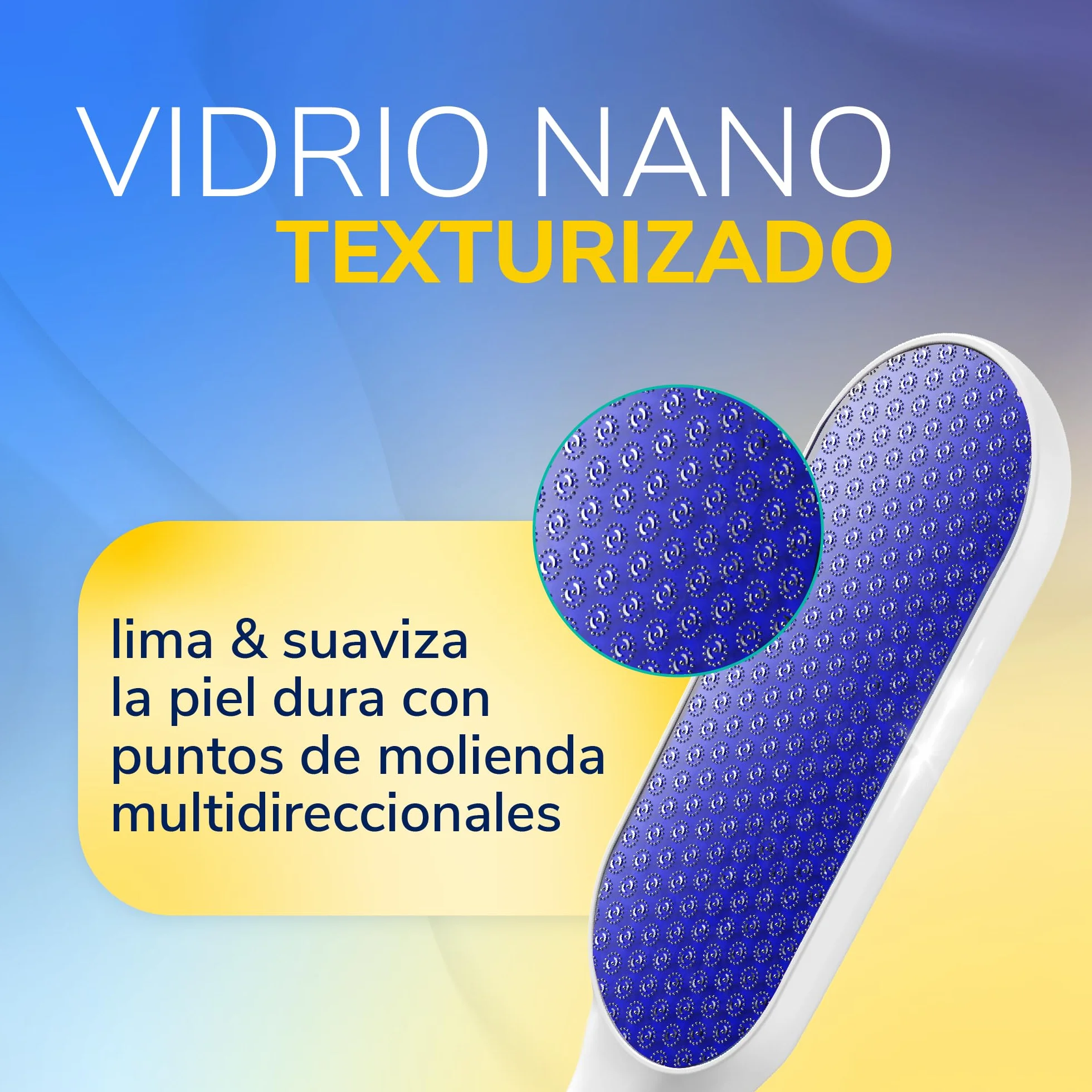 Scholl Lima Manual Nano Cristal Para Pies - Elimina durezas y callosidades - Lavable y reutilizable - 1 unidad
