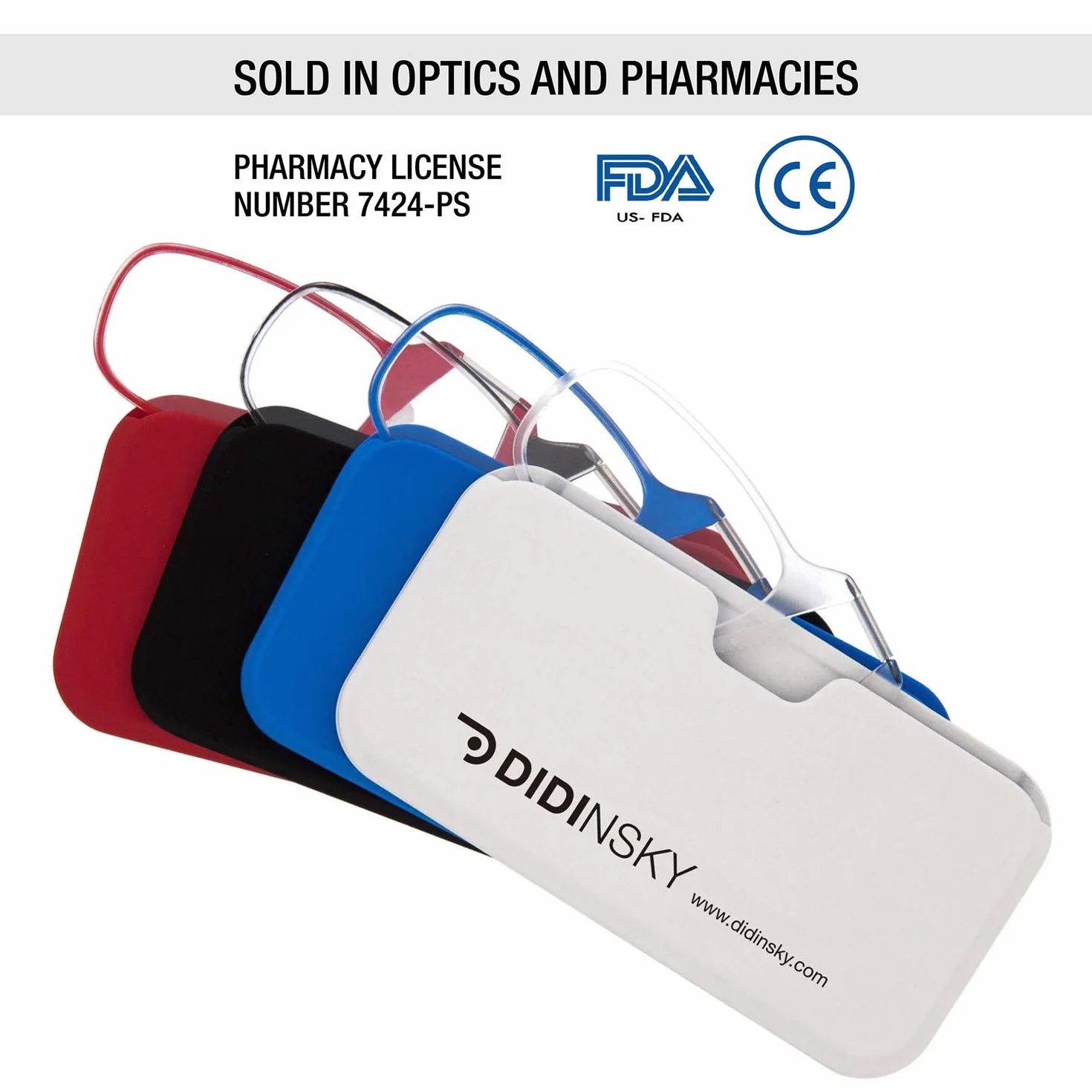 DIDINSKY DIMOMA Gafas de Lectura Sin Patillas Puente Titanio Flexible Antibluelight Antirreflejante