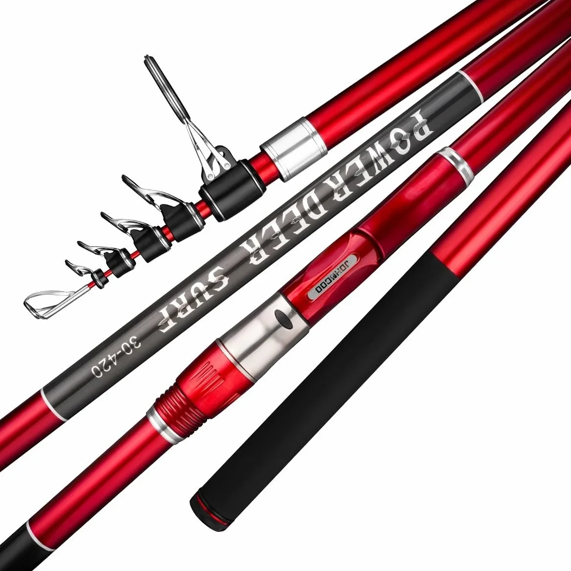 Cañas de Pescar en Mar,Cañas de Pescar Surfcasting Cañas telescópicas for Pesca de Surf, 4,2 m, 4,5 m, 60-120 g, 30 T, caña de Pescar de Fibra de Carbono for surfcasting