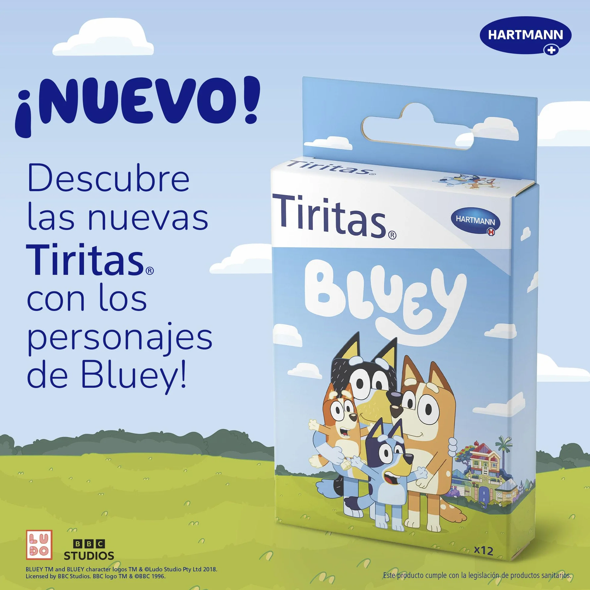 Bluey Tiritas Apósitos Infantiles 12 Unidades Diseños Surtidos