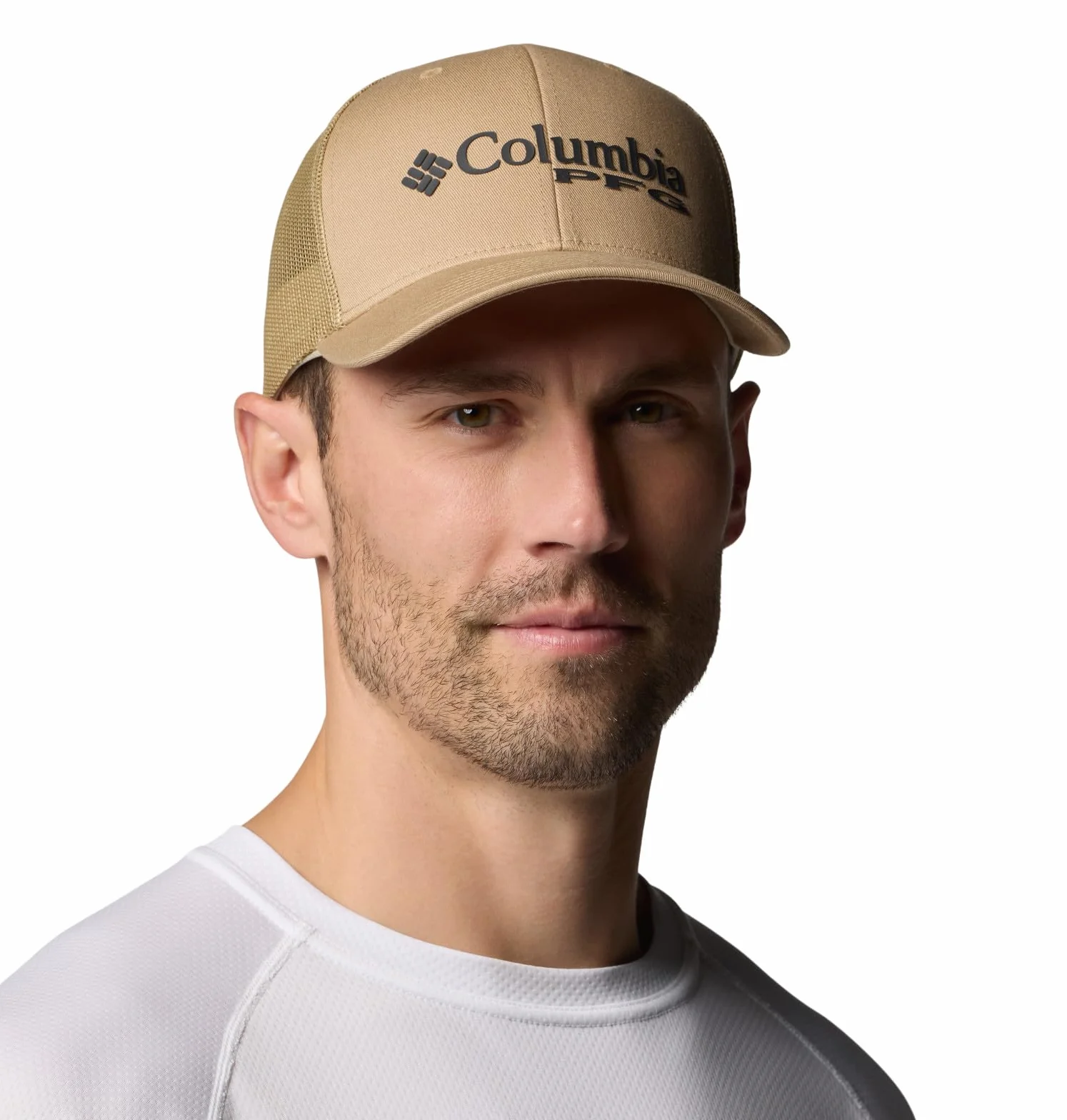 Columbia PFG Logo Mesh Snap Back Tapa, Playa/Bajo, Talla única Unisex Adulto