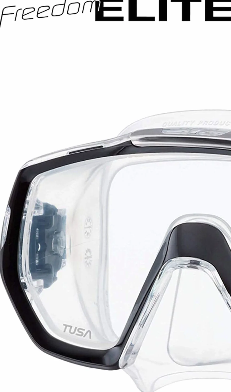 Tusa Elite Gafas Máscara de Buceo y Snorkeling Adultos, Silicona Negro/Verde