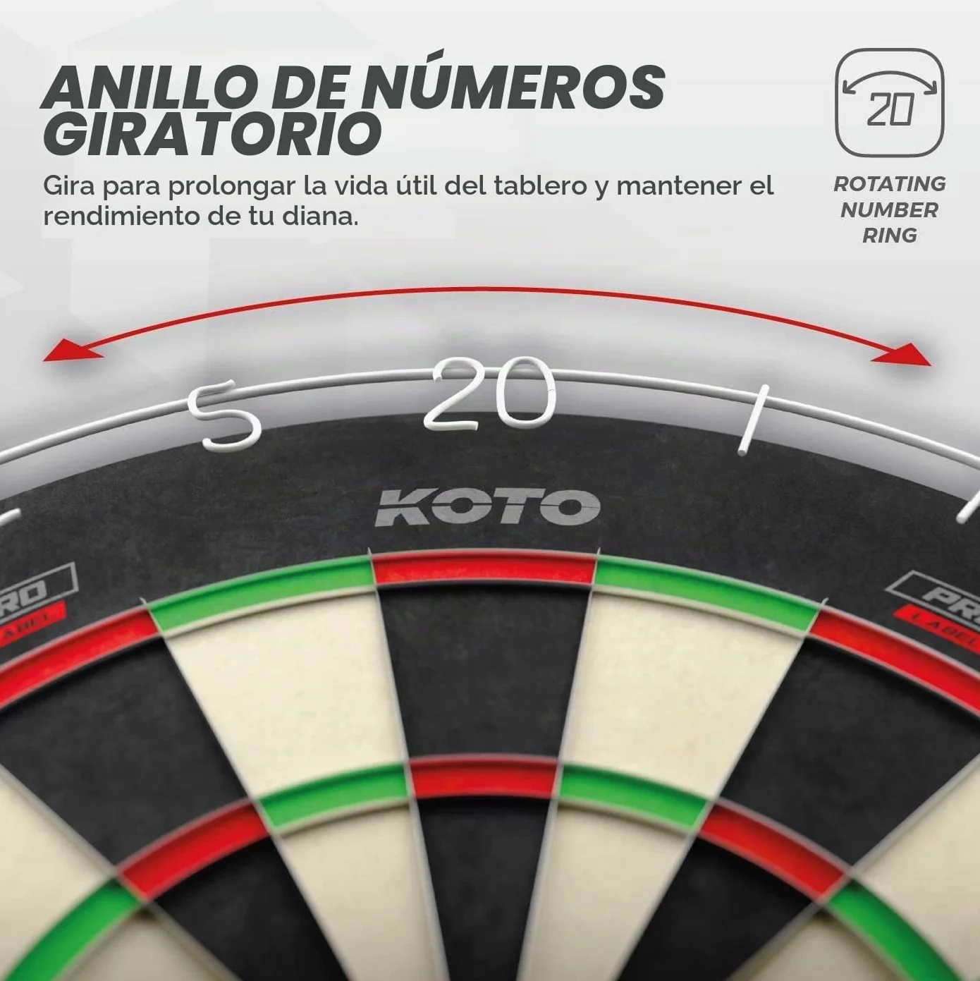 KOTO Diana Profesional King Pro Dartboard Steeltip Oficial Ultra Alambre Fino Bristle Premium Juego de Dardos