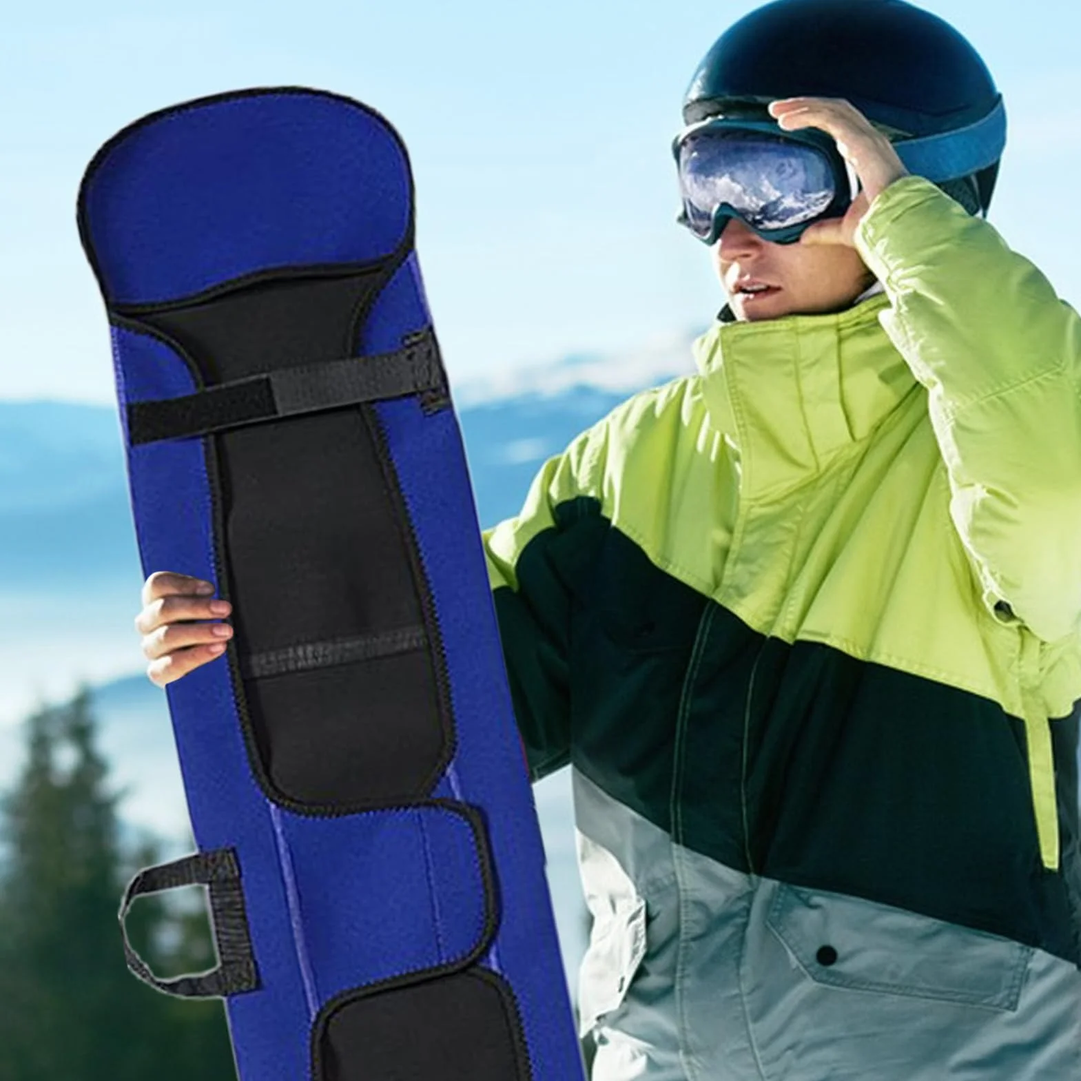 Bolsa de viaje de snowboard: bolso de tabla de surf de buceo elástico impermeable, almacenamiento protector de tablas portátiles, suministros suaves de surf para snowboard, botas, ropa y equipo, ideal