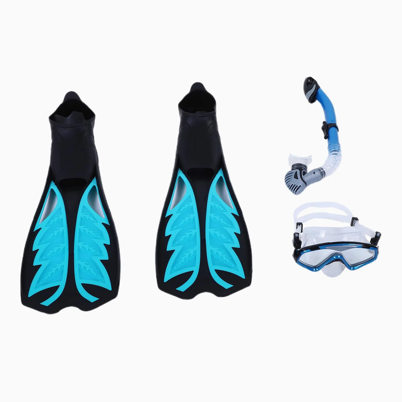 VGEBY Equipo de Buceo, Equipo de Snorkel Profesional, Juego de Snorkel para Adultos con Máscara a Prueba de Fugas, Aletas Ajustables con Parte Superior Seca para Exploración