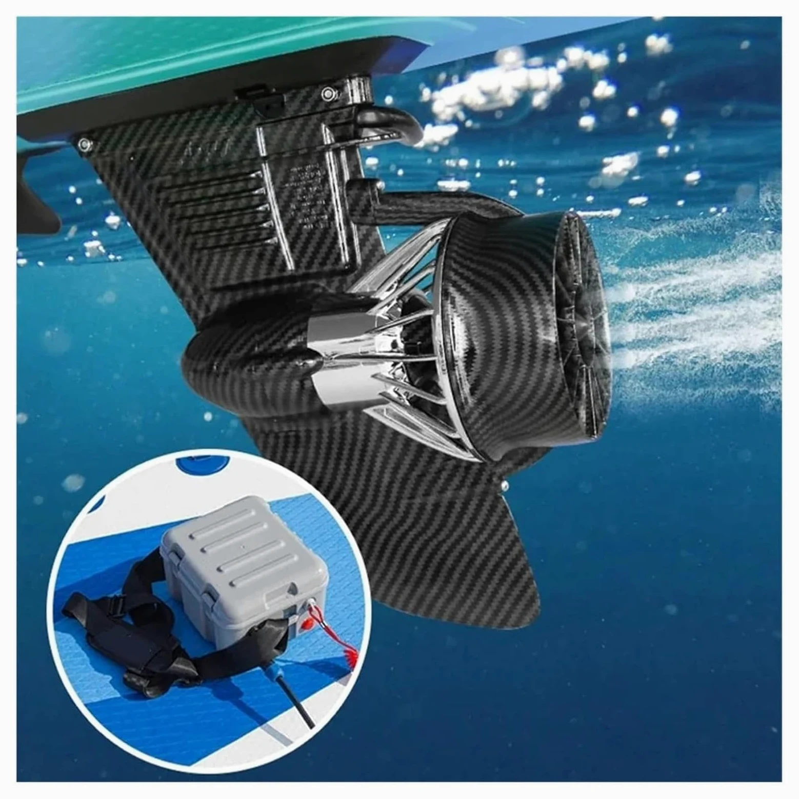 Aletas eléctricas «Fish», Motor de Aleta energía eléctrica 160W 3-6KM/H sin escobillas