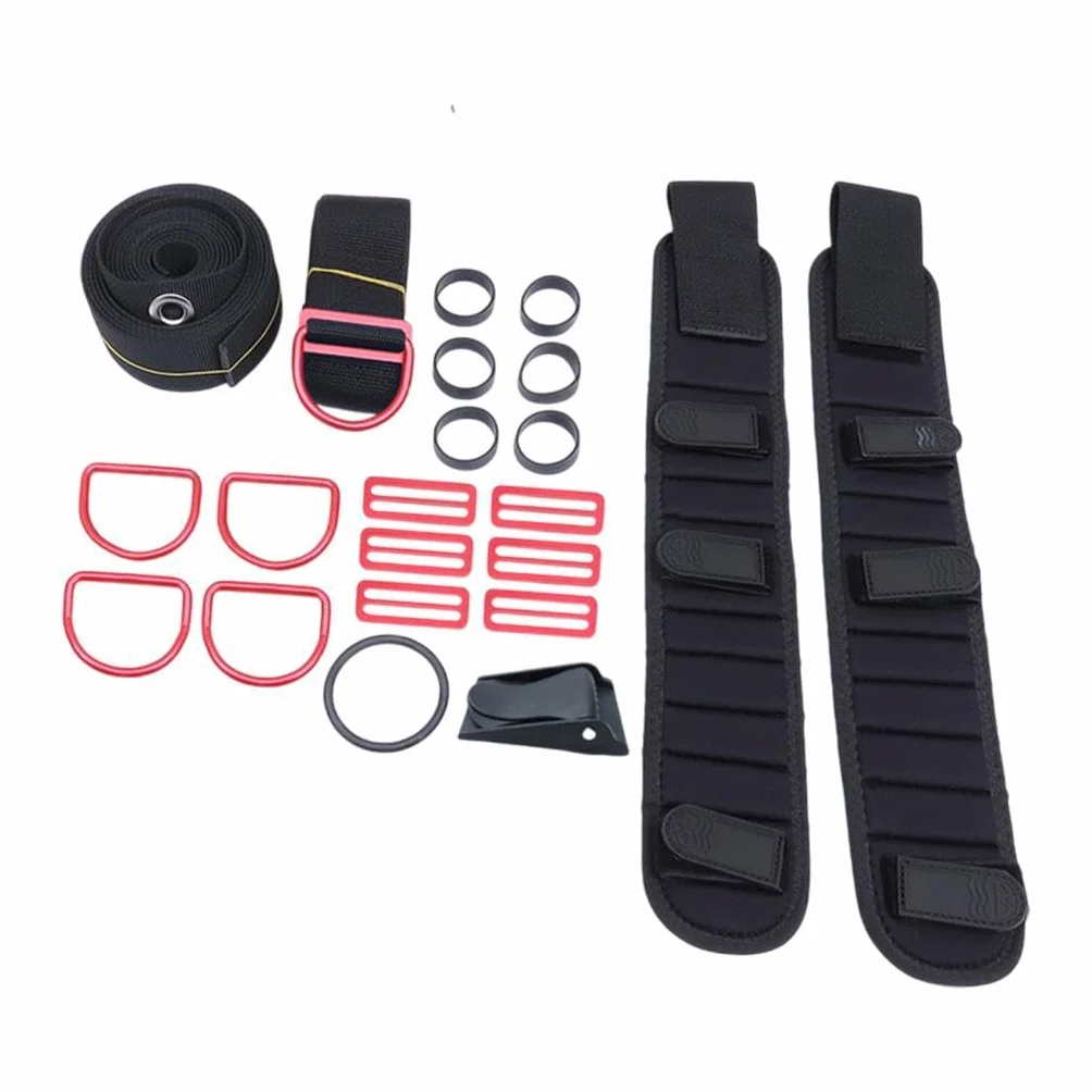 Anillos de Goma livianos, Deslizadores triples Anchos, cómodo Kit de Buceo, Materiales de Primera Calidad, Opciones prácticas, Kit de Placa Trasera