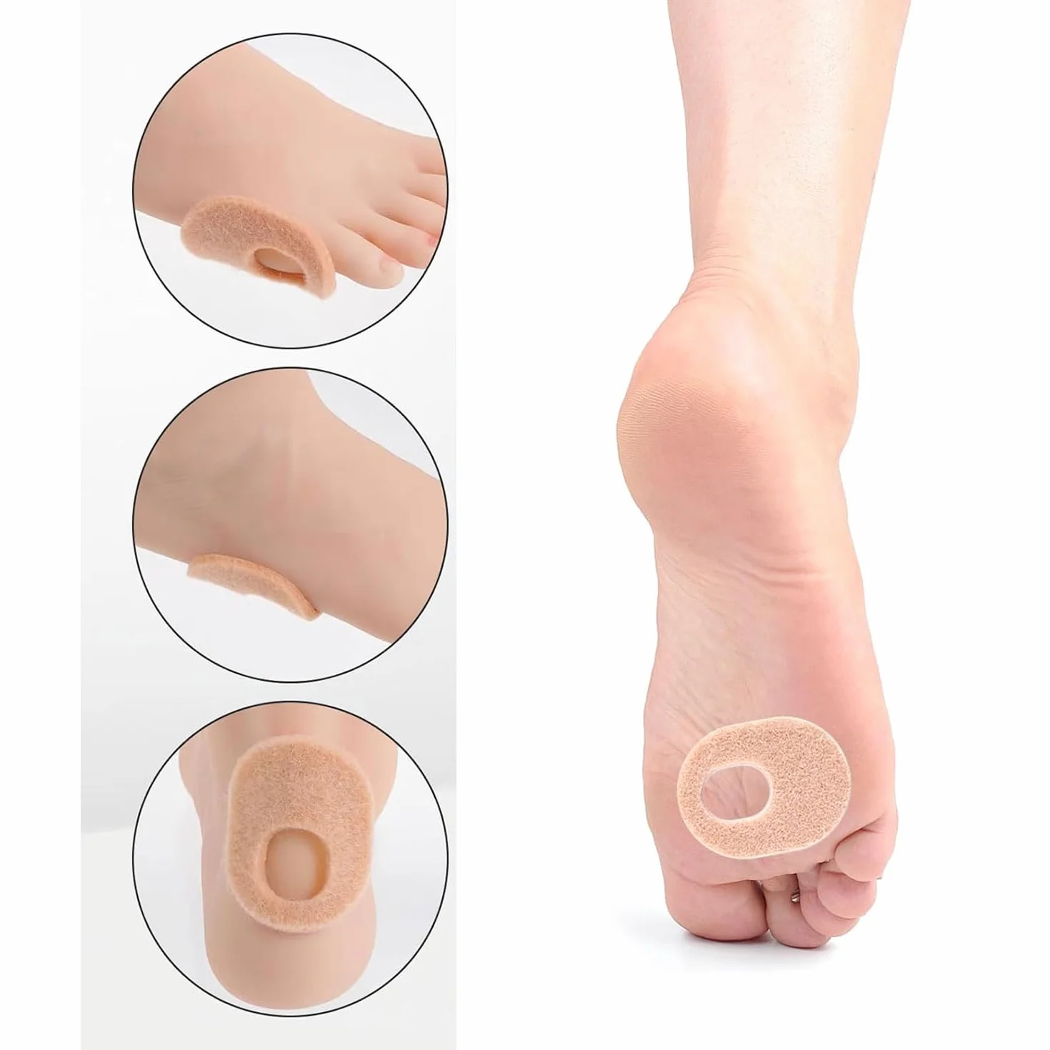 Almohadillas para Callos, Anillos Protectores de Presión Autoadhesivos - 24 PCS