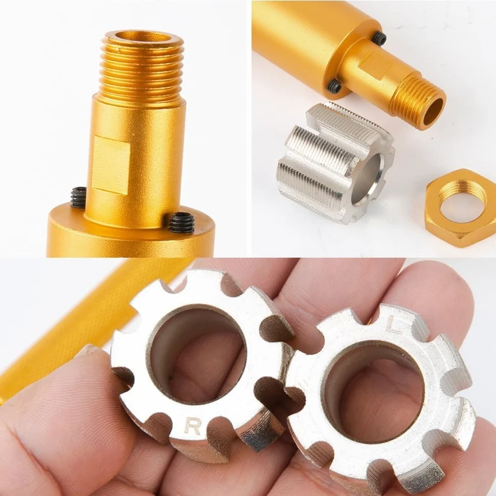 BC1.37 x 24T - Herramienta de roscado para pedalier de bicicleta para marcos de acero y aluminio, rosca suave con 8 ranuras de extracción de virutas, sin rebabas, uso mecánico de ciclistas y