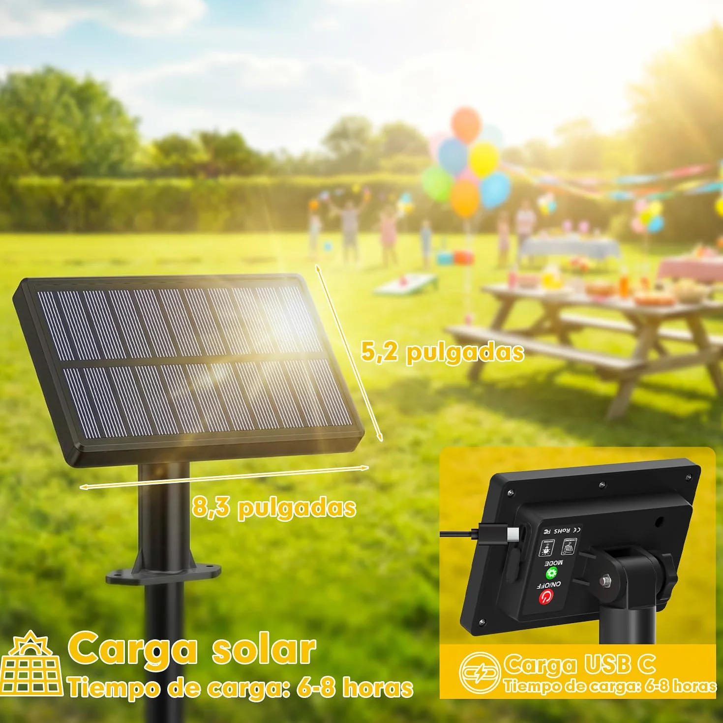 Warlisou Guirnaldas Luces Exterior Jardin Solar G40 45.9ft Led Blub 14M Lámparas Solares de Jardín Control Remoto Impermeable