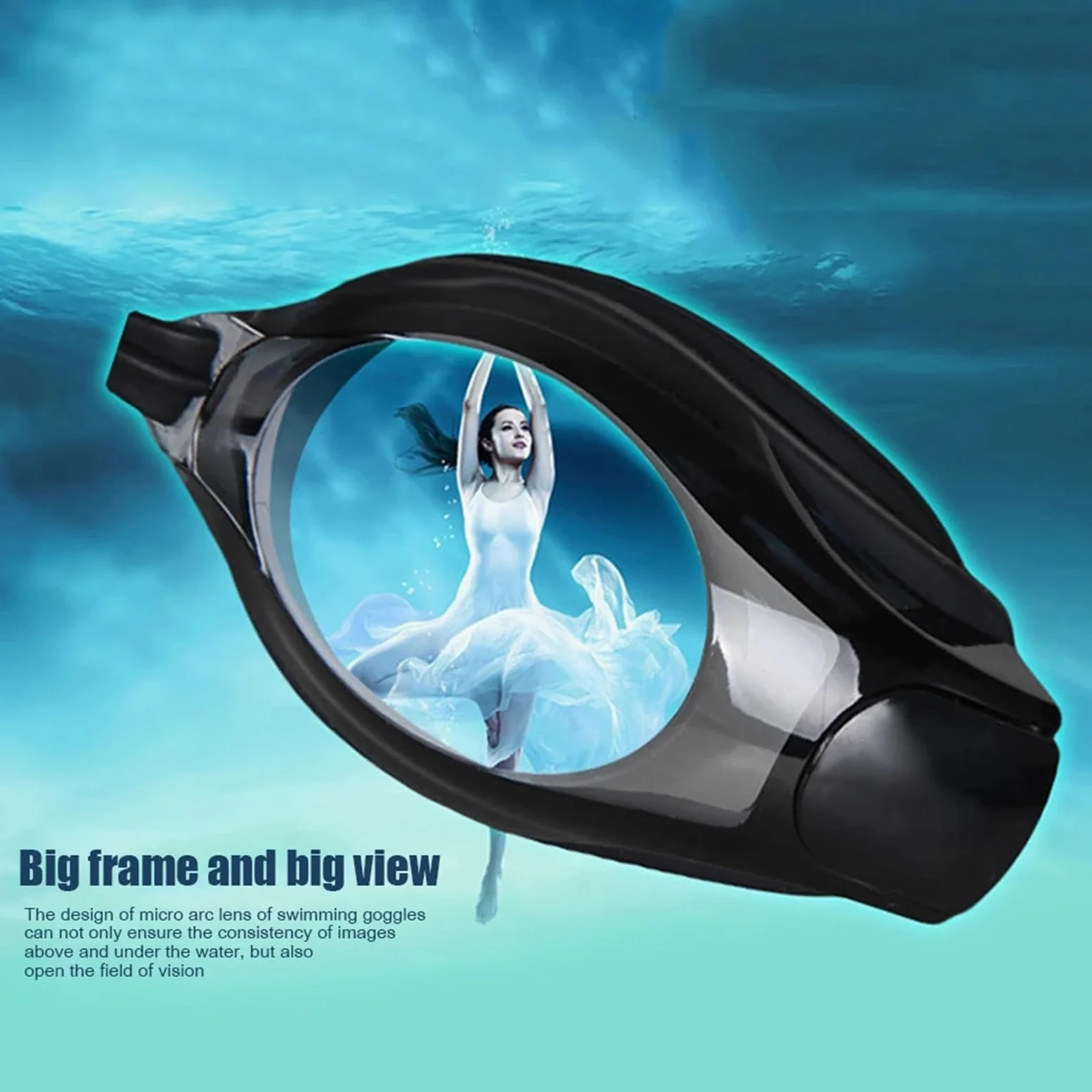 Gafas de natación HD antivaho, protección completa, gafas piscina sin fugas, impermeables, visión clara for mujeres y hombres Para Deportes