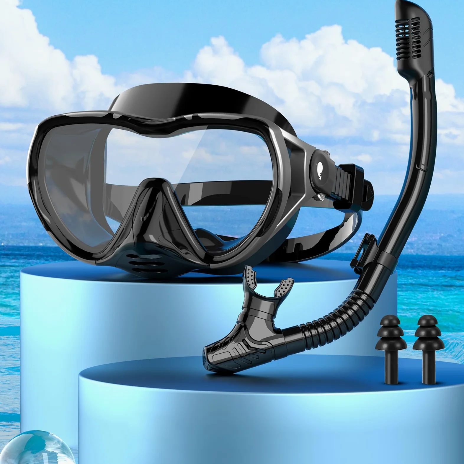 Gafas de Buceo para Adultos, máscara de esnórquel, 180°, panorámica, visión Amplia, a Prueba de Fugas, antifugas, Gafas de natación para Buceo