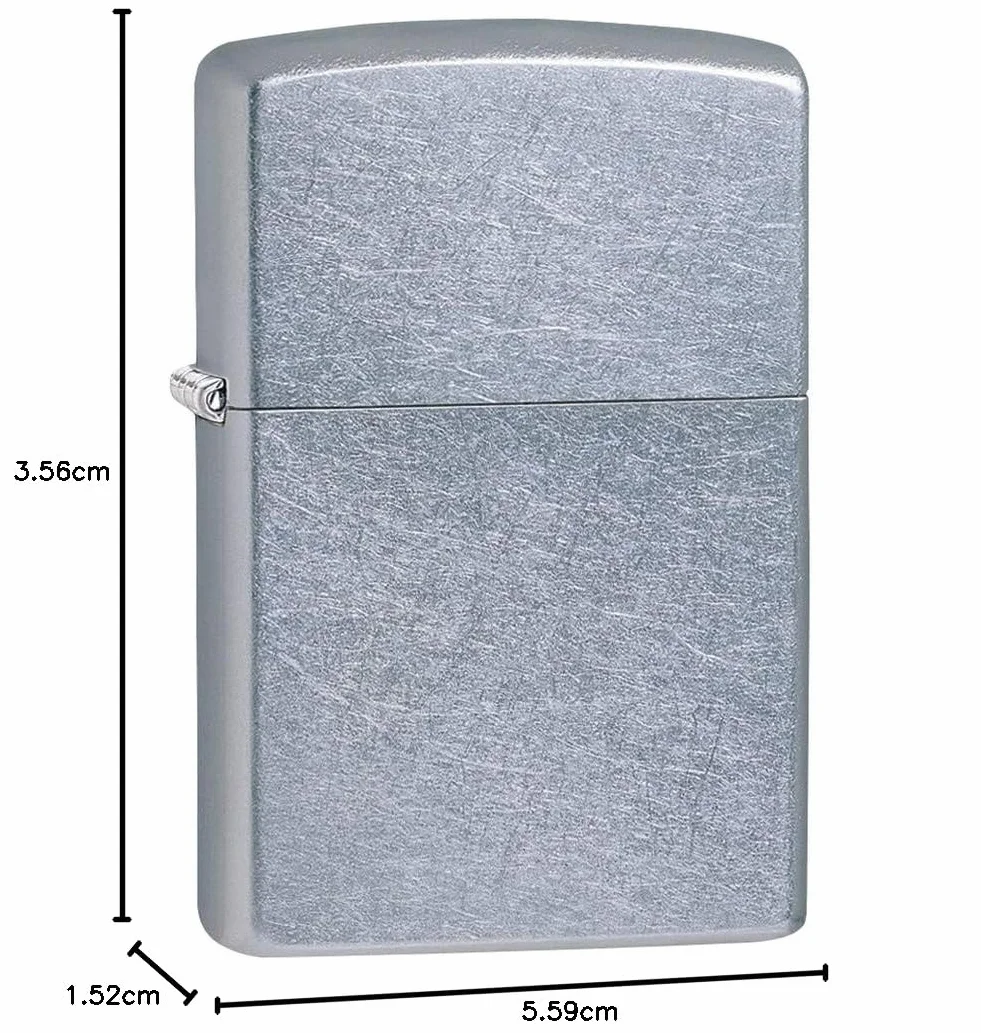 Zippo Encendedor a Prueba de Viento Street Chrome Recargable Estuche de Regalo Metal
