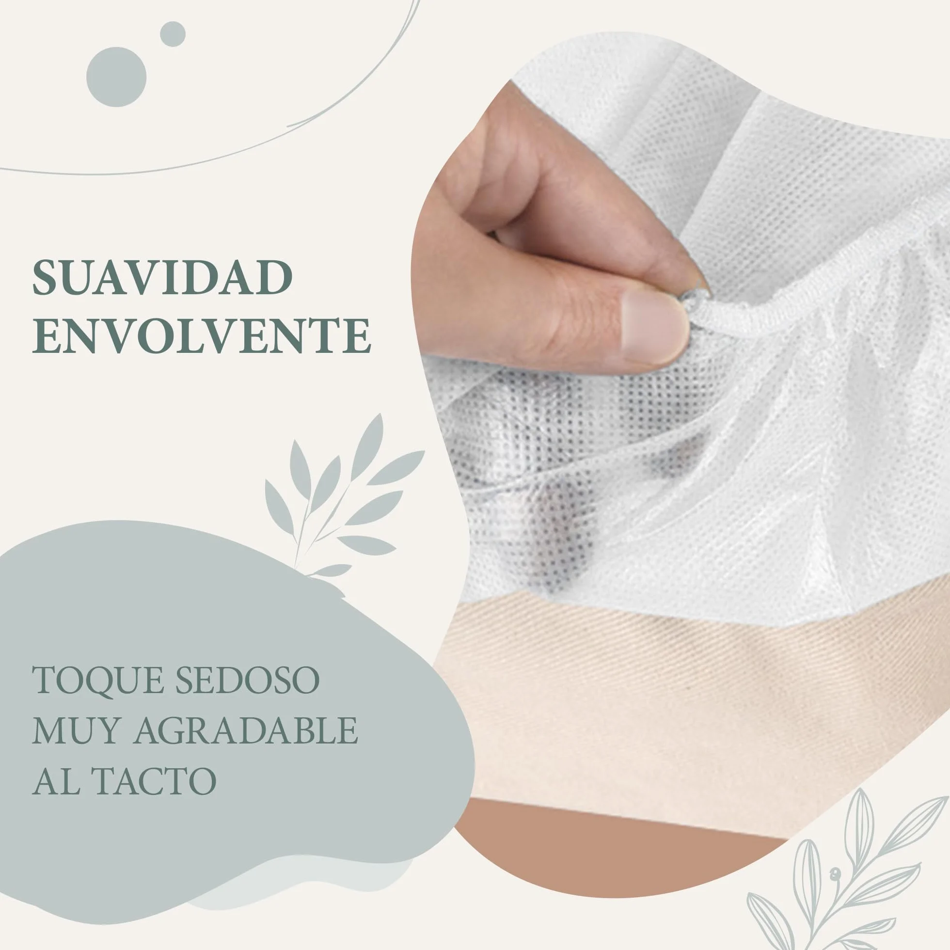 Sábanas de Camilla Ajustables Desechables 80x210cm TNT SMS Funda Camilla Masaje Blanca