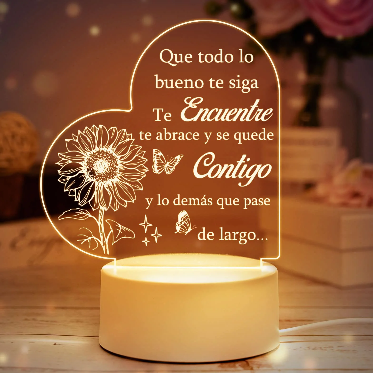 Buioata Lámpara de Noche Regalo Mujer Reyes Magos Amiga Invisible