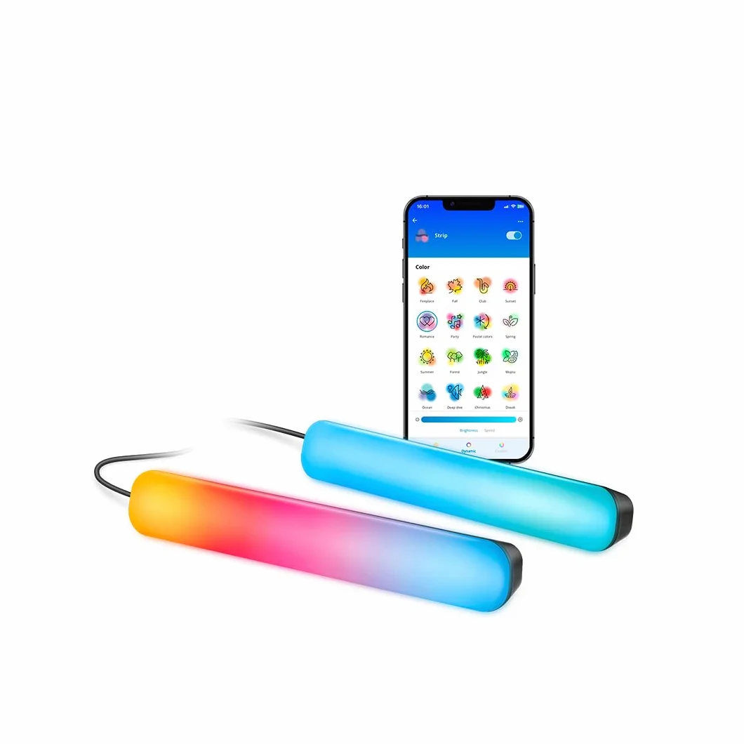 WiZ Barras de Luz Gradient RGBIC WiFi Control App Voz Google Home Alexa HomeKit