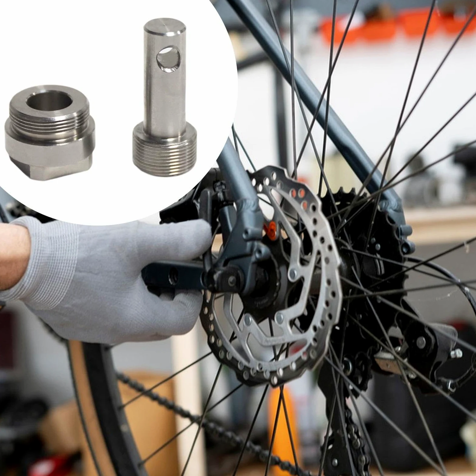 Kit de herramientas para extracción de manivela de bicicleta, herramienta de extracción de plato de acero inoxidable para bicicletas de montaña y carretera