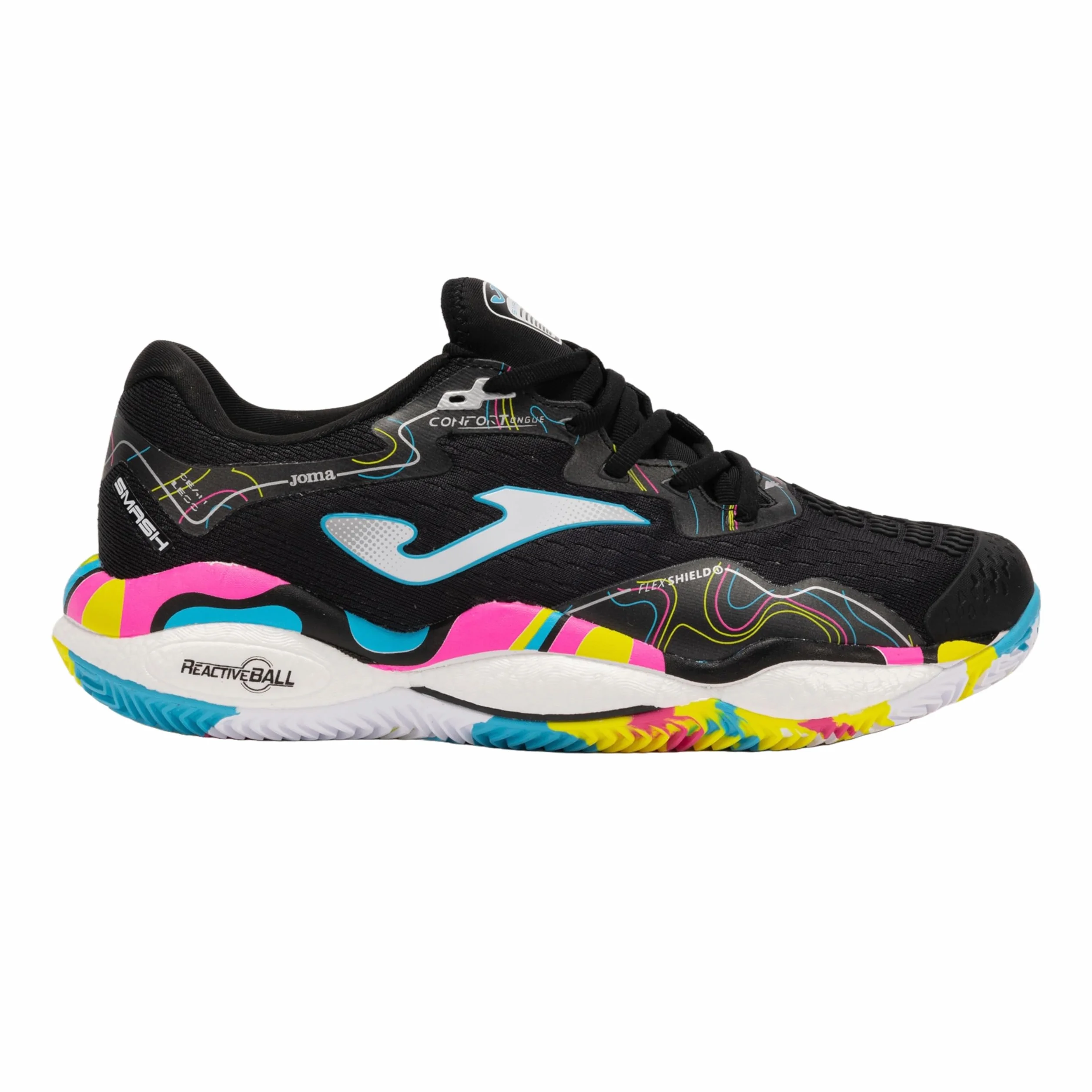 Joma Pádel Zapatilla Smash, 37-47 - Suela Reactive Ball Que Absorve Impactos y Evita Torsiones en Articulaciones