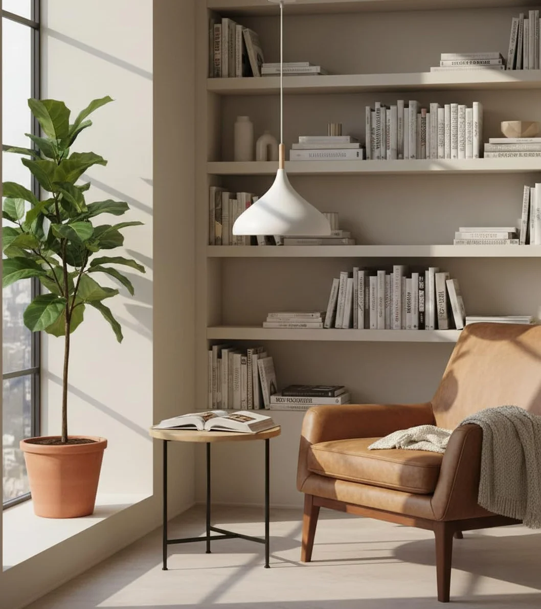 Lámpara Colgante Baviera BEL AIR HOME 1xE27 30 cm Metal Madera Altura Ajustable Blanco