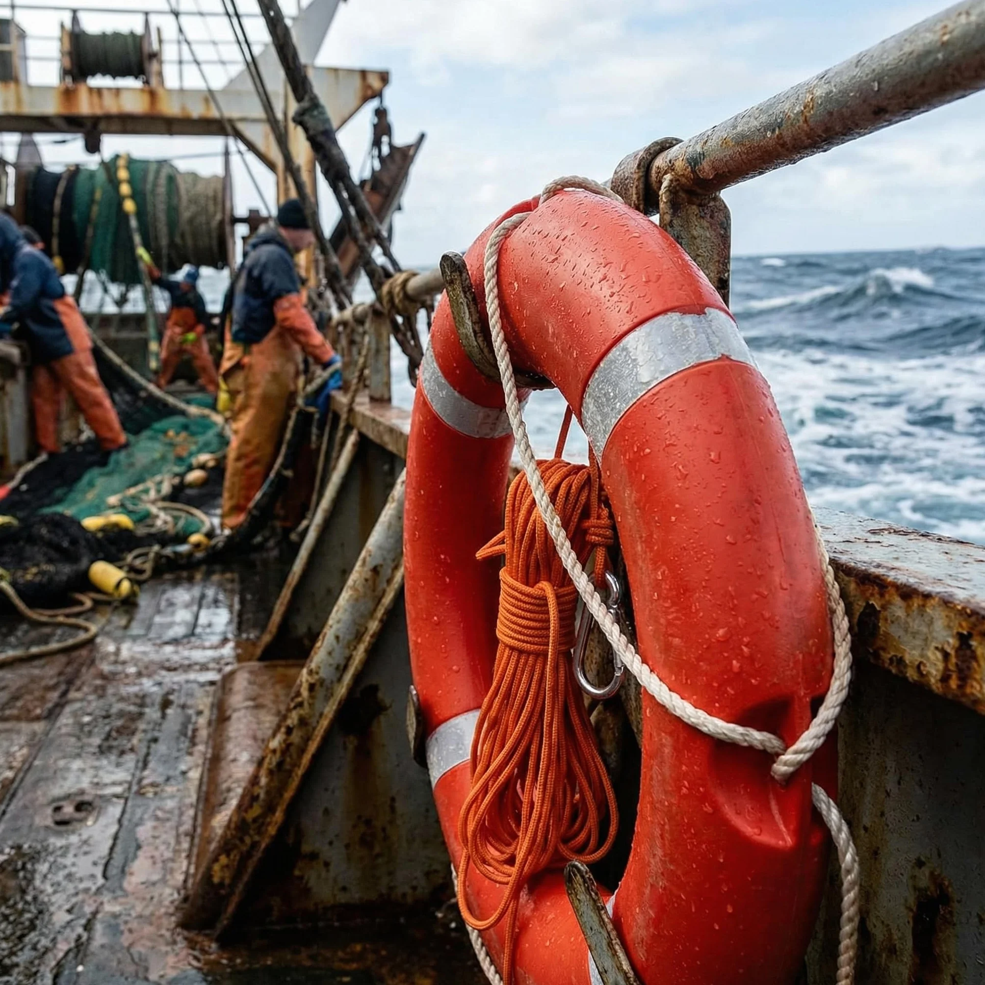 Aro Salvavidas de Barco de 72 CM con Cuerda de aro Salvavidas Flotante de Agua 30 M, 2,5 KG estándar Internacional Profesional al Aire Libre Anillo Salvavidas